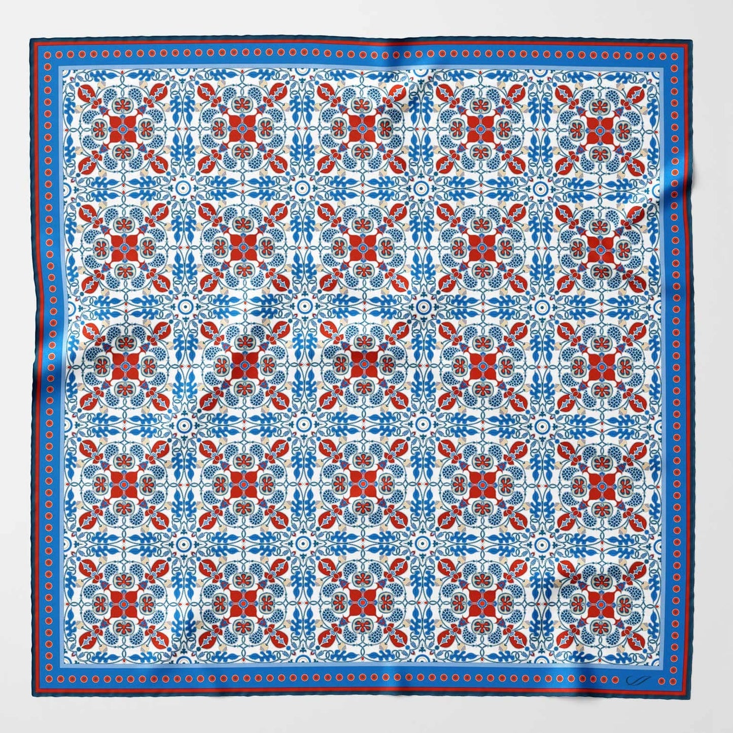Barbaresco - Silk Neckerchief - Blue and Red - My Men's Shop