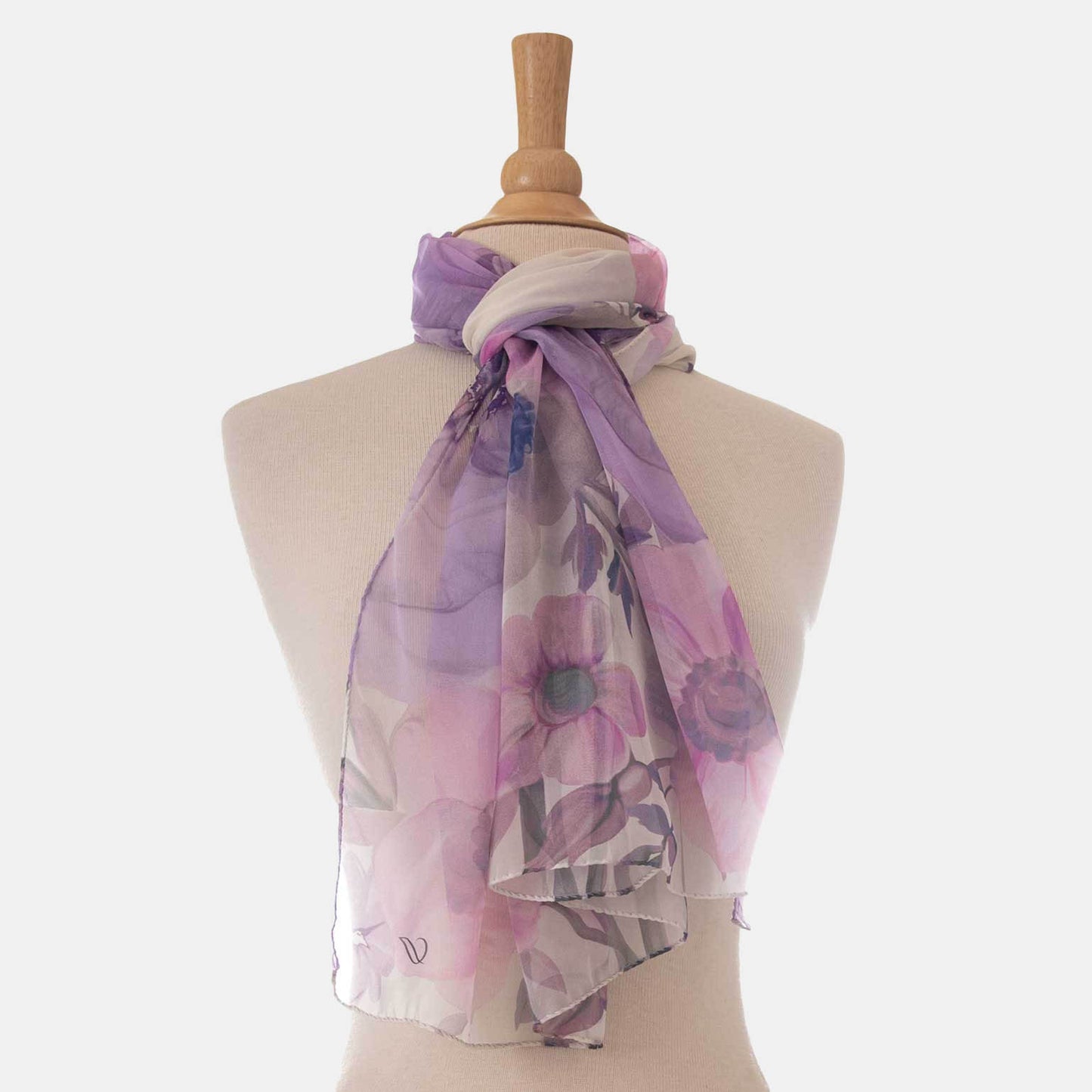Campo de' Fiori - Long Silk Scarf - Lavender