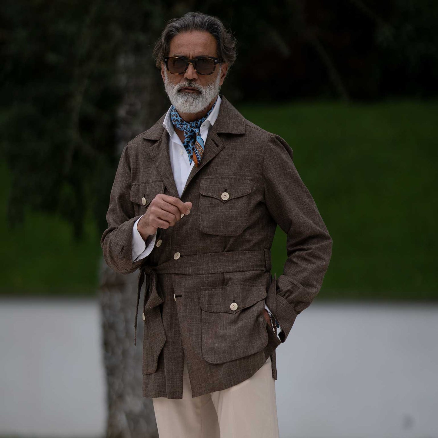 Toscana - Silk Neckerchief - Sky Blue - My Men's Shop