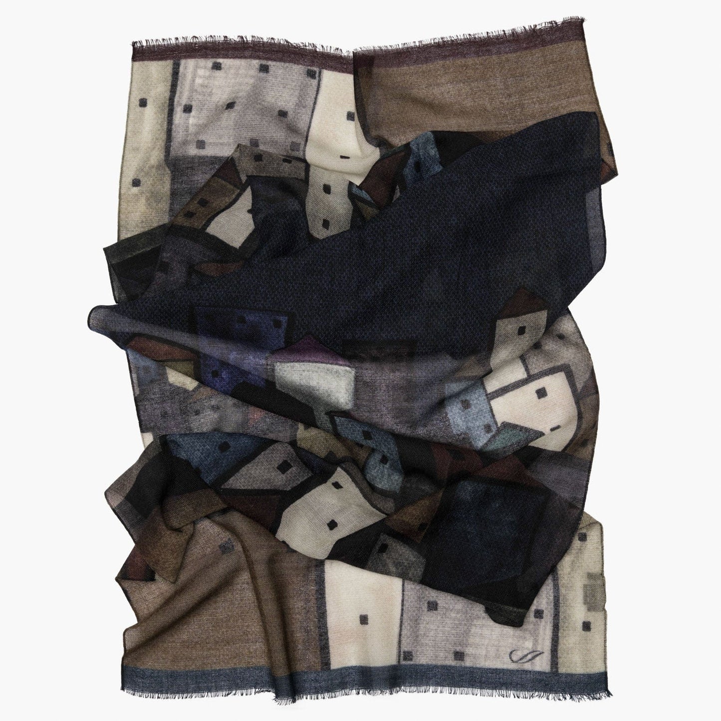 Villaggio - Wool Scarf - Navy - My Men's Shop
