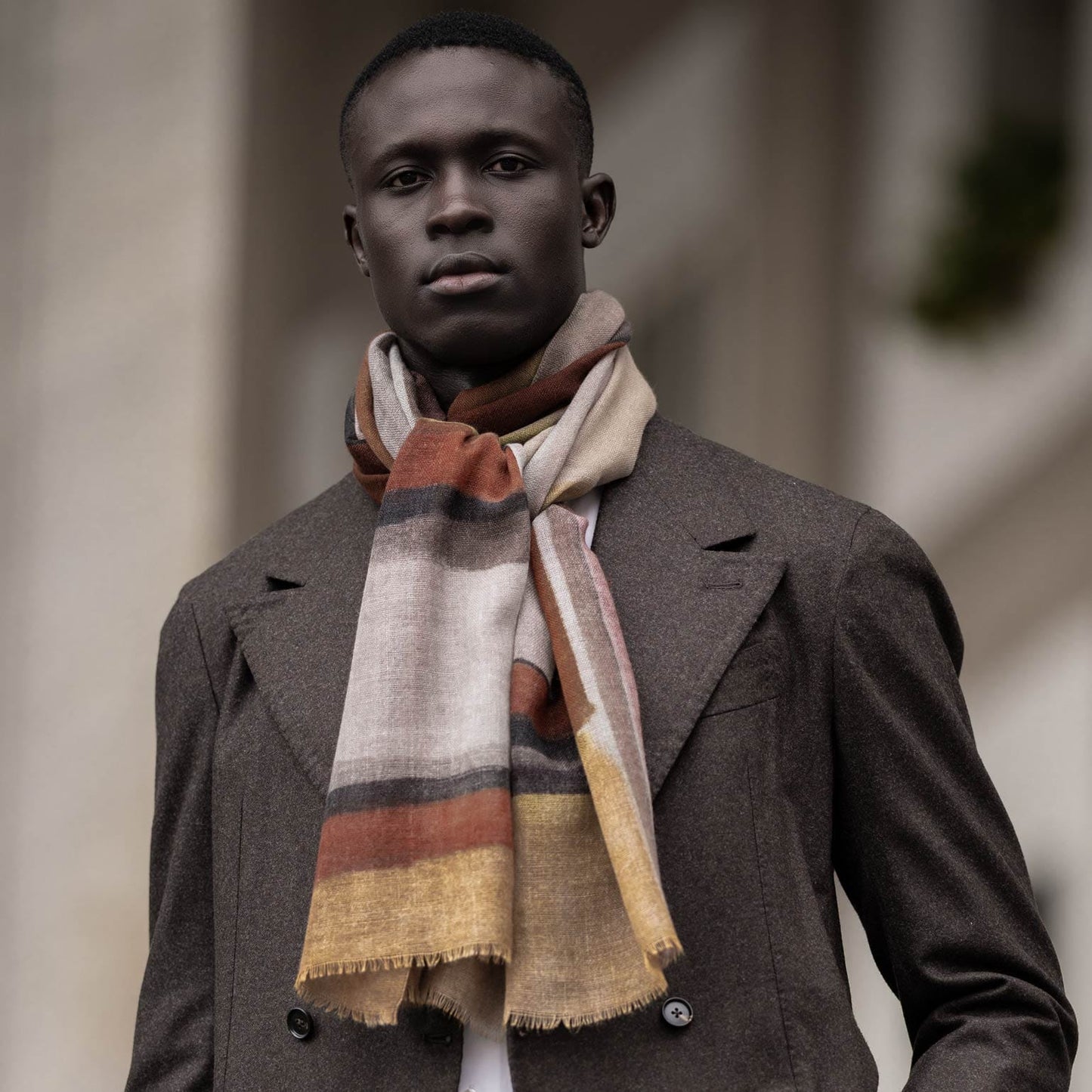 Madrid - Wool Scarf - Tan - My Men's Shop