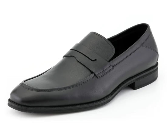 ASHER GREEN LEATHER PENNY LOAFER AG1295 - My Men's Shop