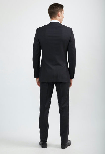 Luxurious 100% Super Fine Italian Wool Charcoal Grey Suit - My Men's Shop