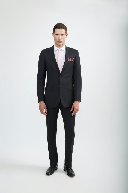 Luxurious 100% Super Fine Italian Wool Charcoal Grey Suit - My Men's Shop