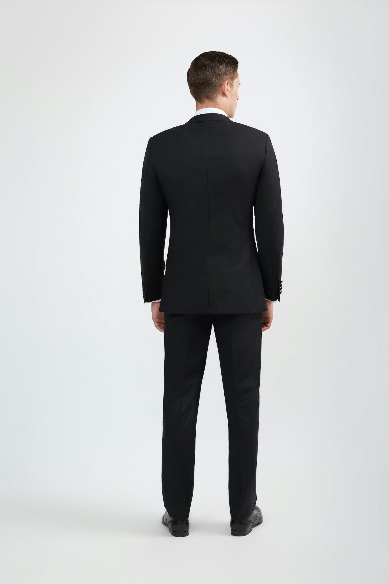 Luxurious 100% Super Fine Italian Wool Classic Black Tuxedo - My Men's Shop