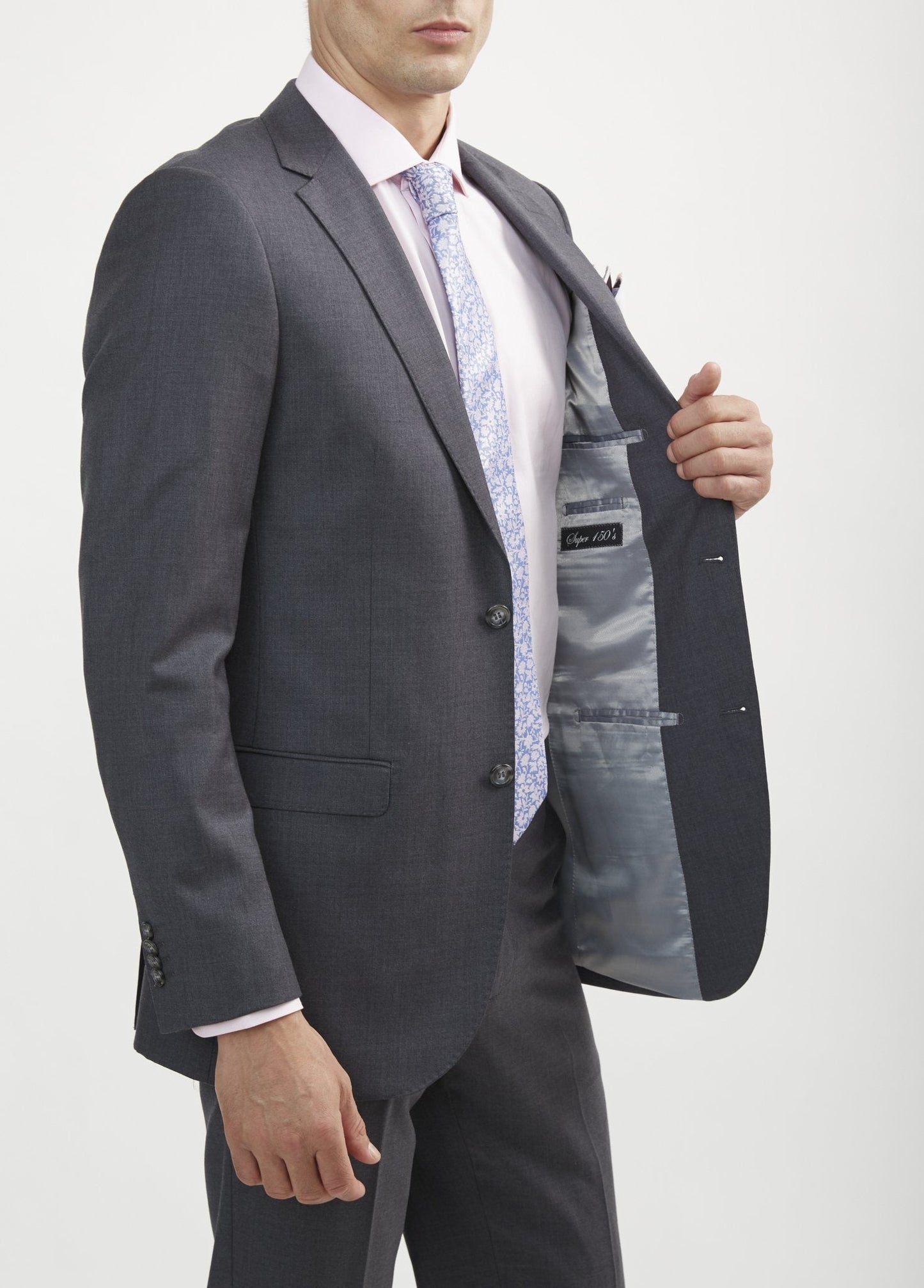 Traje de lujo gris medio para hombre