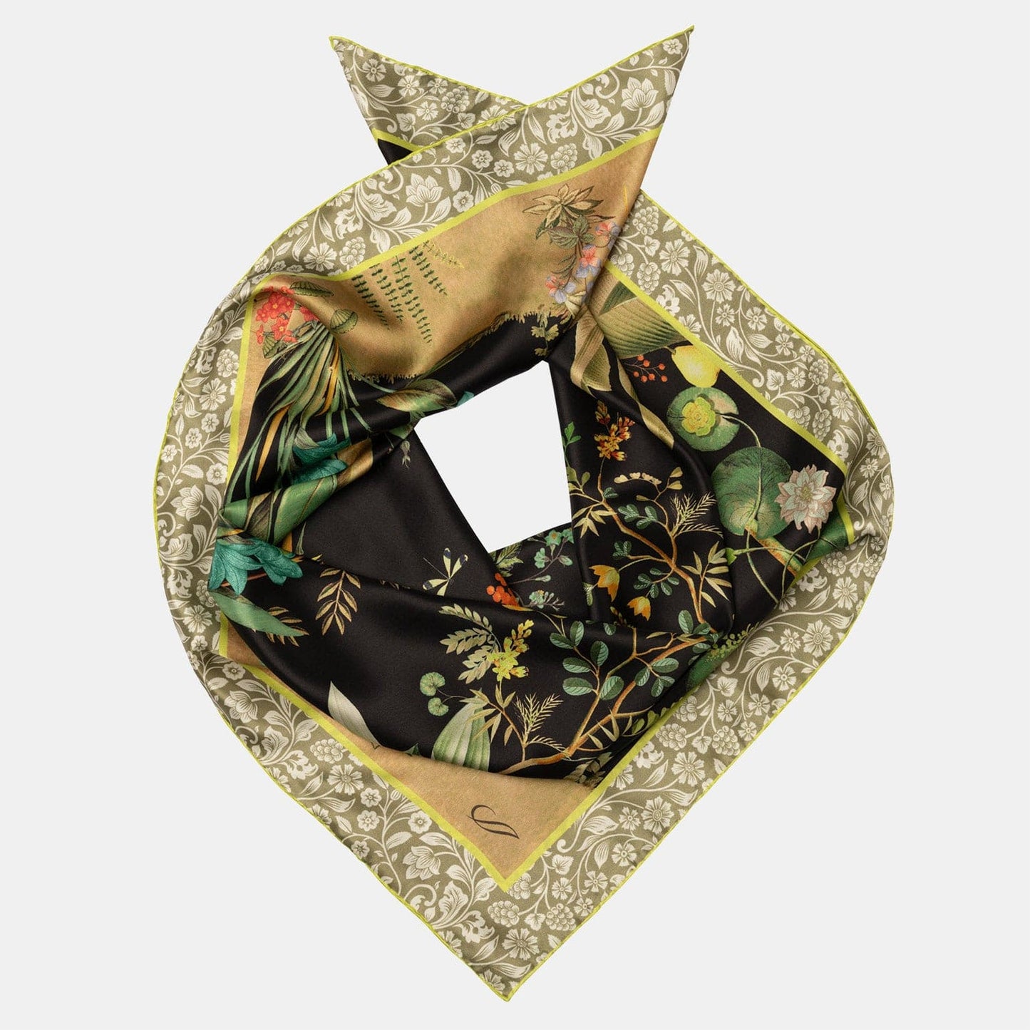 Fantasia - Silk Foulard - Black