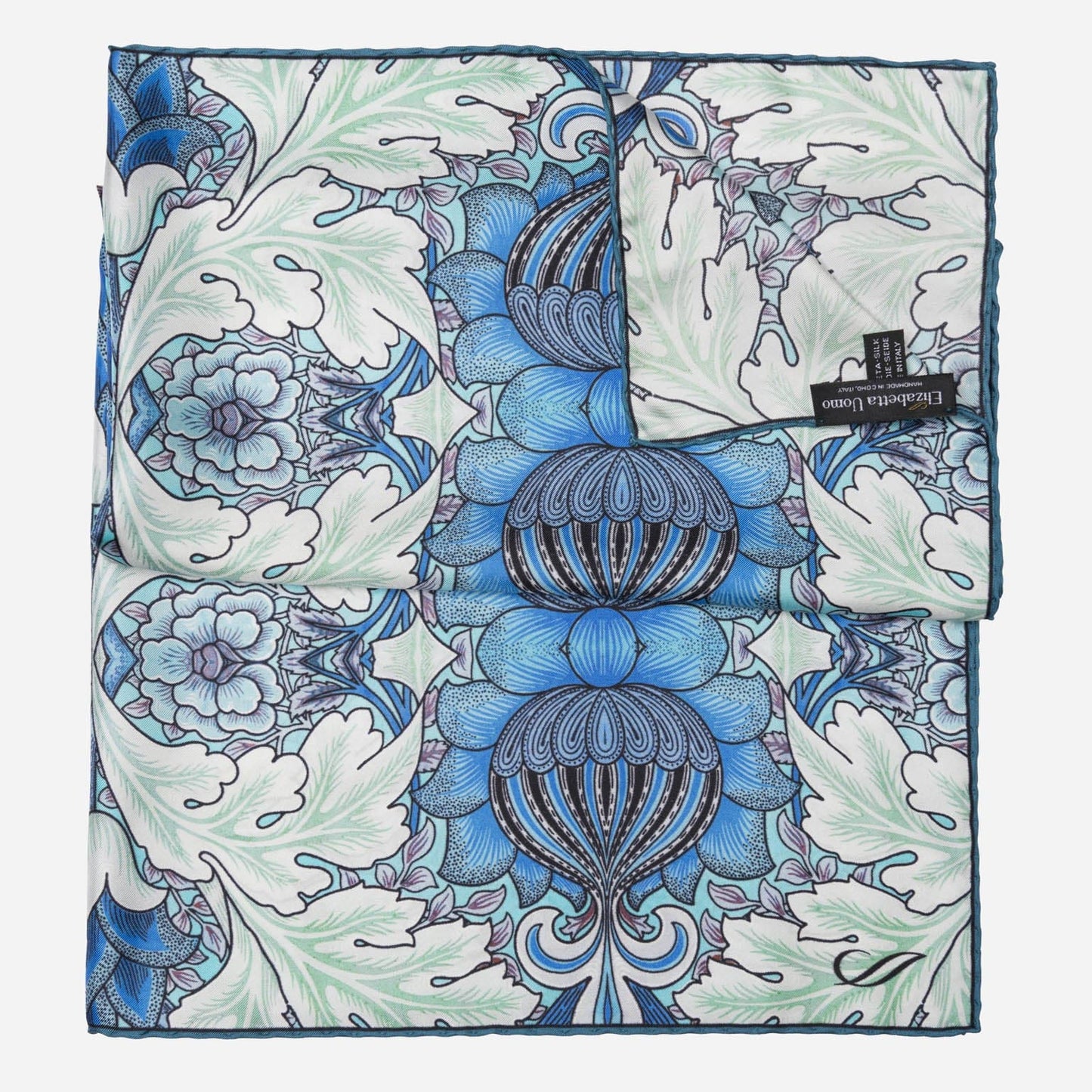 St. James - Silk Neckerchief - Blue and Mint - My Men's Shop