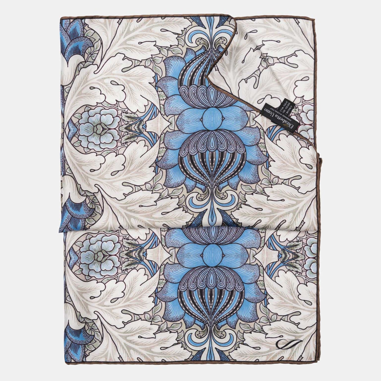 St. James - Silk Neckerchief - Blue and Tan - My Men's Shop