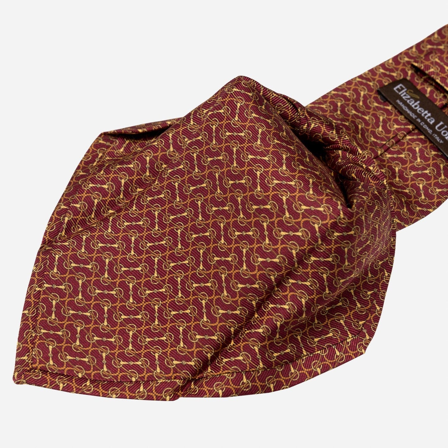 Palio - Printed Silk Tie - Burgundy