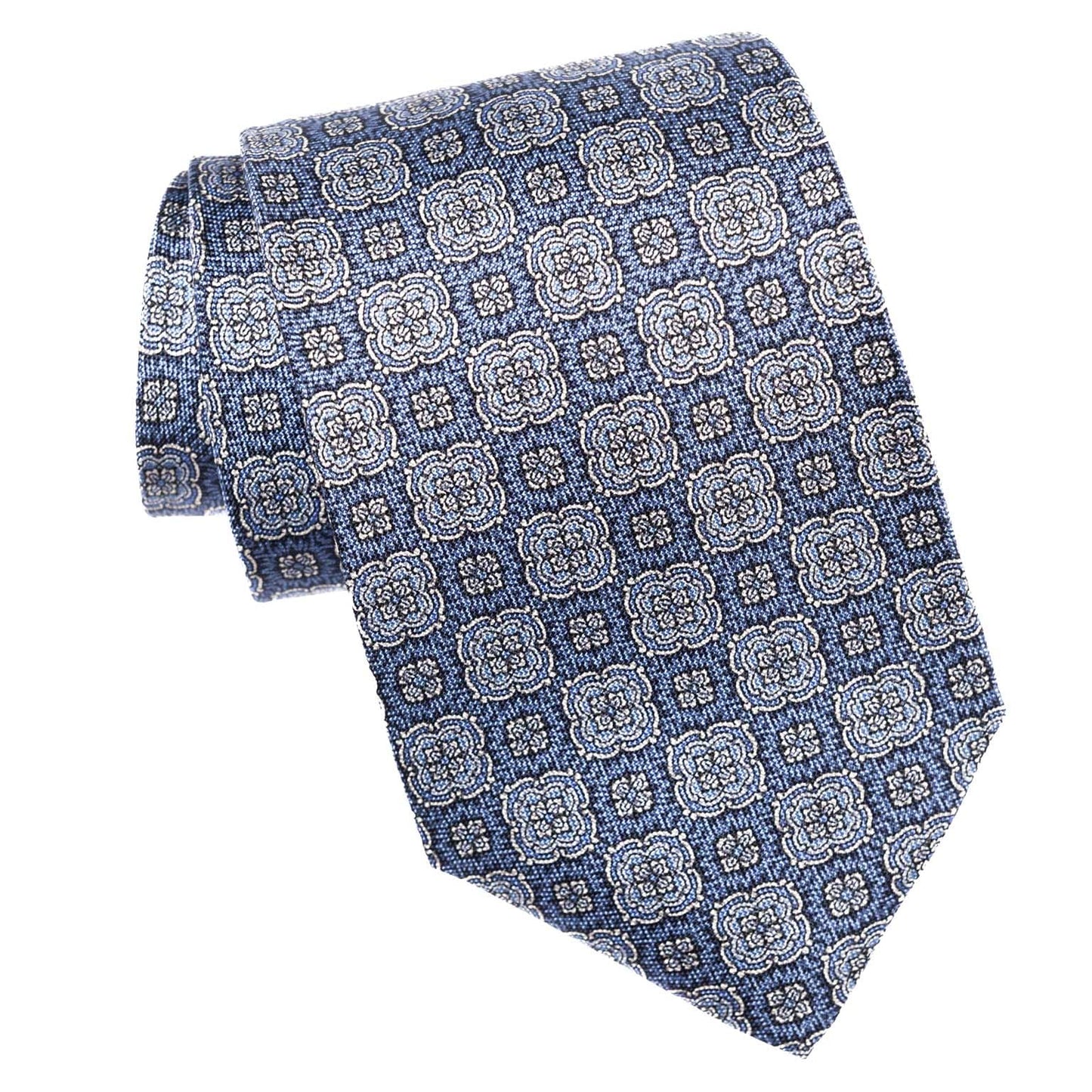 Veneto - Printed Silk Tie - Blue - My Men's Shop