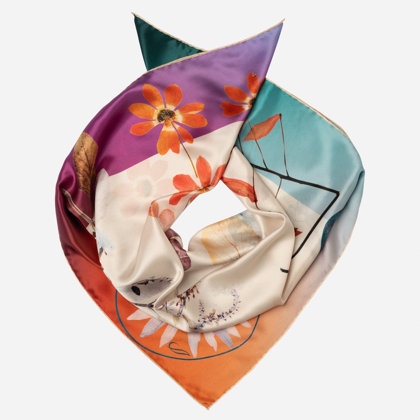 Cristina - Silk Foulard - Champagne
