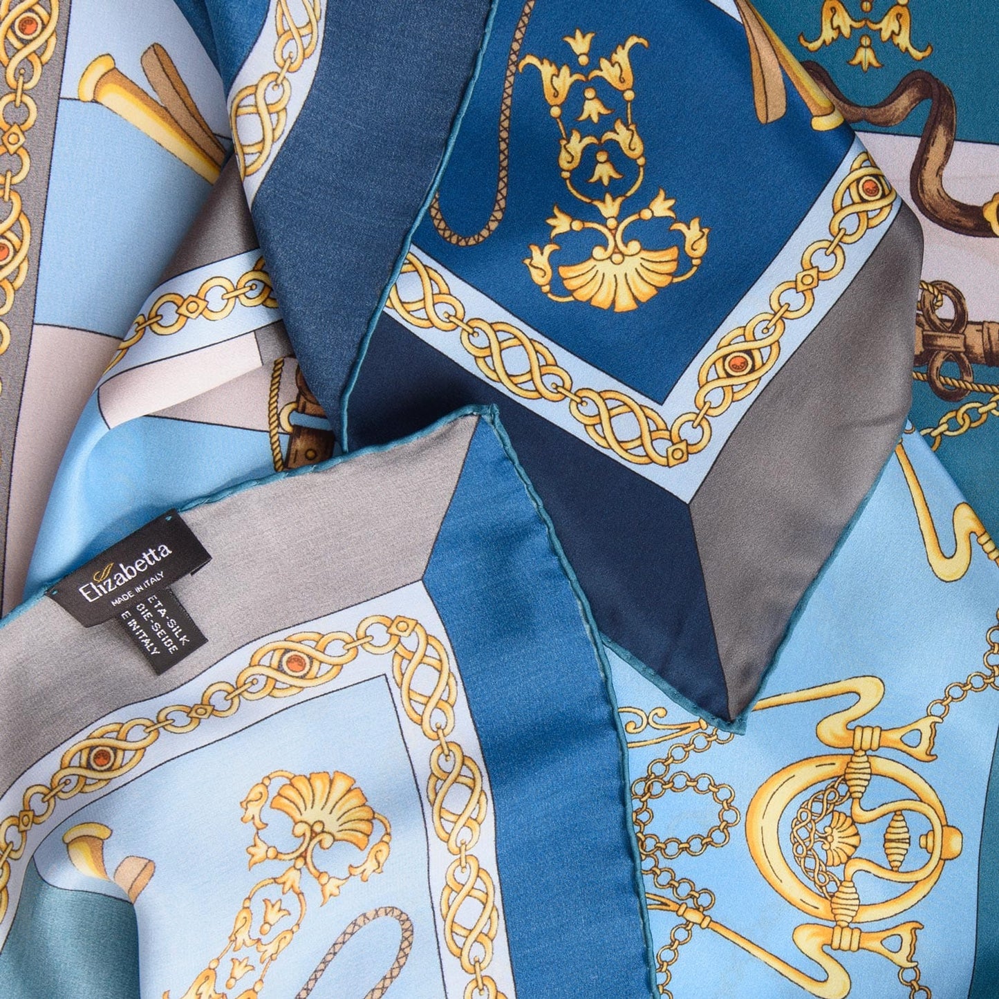 Gabriella - Silk Foulard - Azure