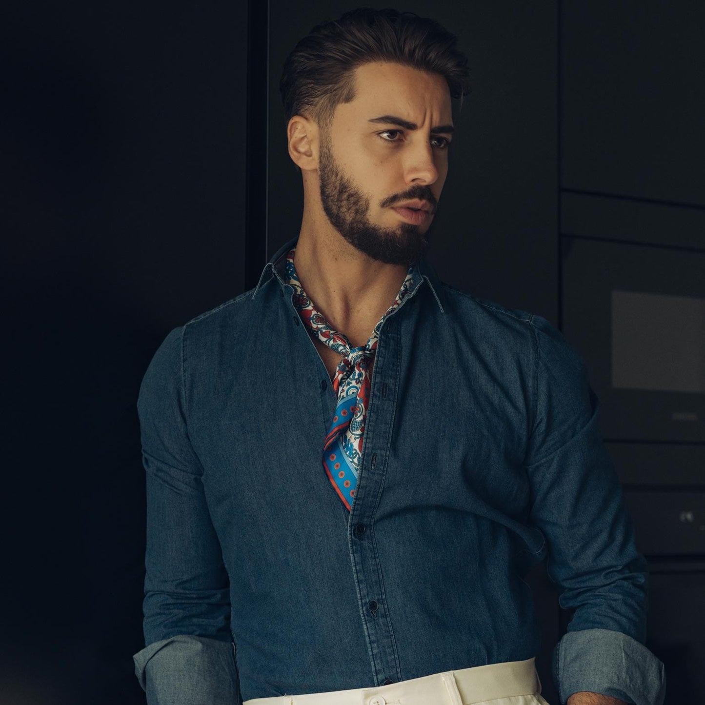 Barbaresco - Silk Neckerchief - Blue and Red - My Men's Shop