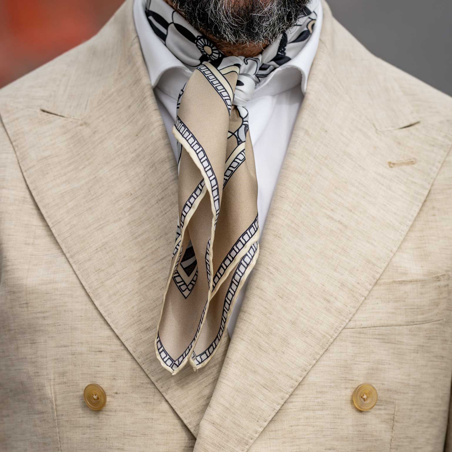 Lombardi - Silk Neckerchief - Sand - My Men's Shop