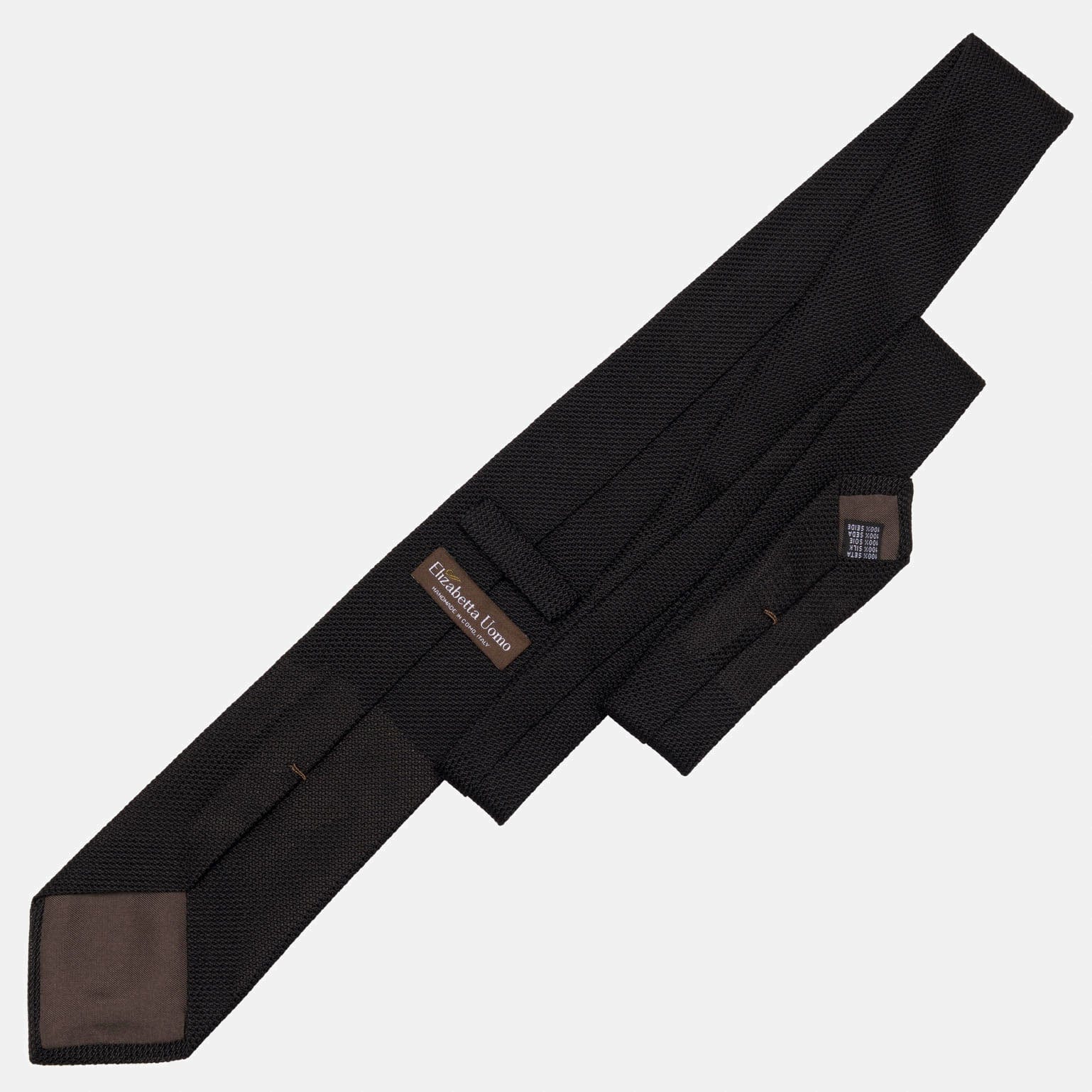 Nero - Black Silk Grenadine Tie - My Men's Shop