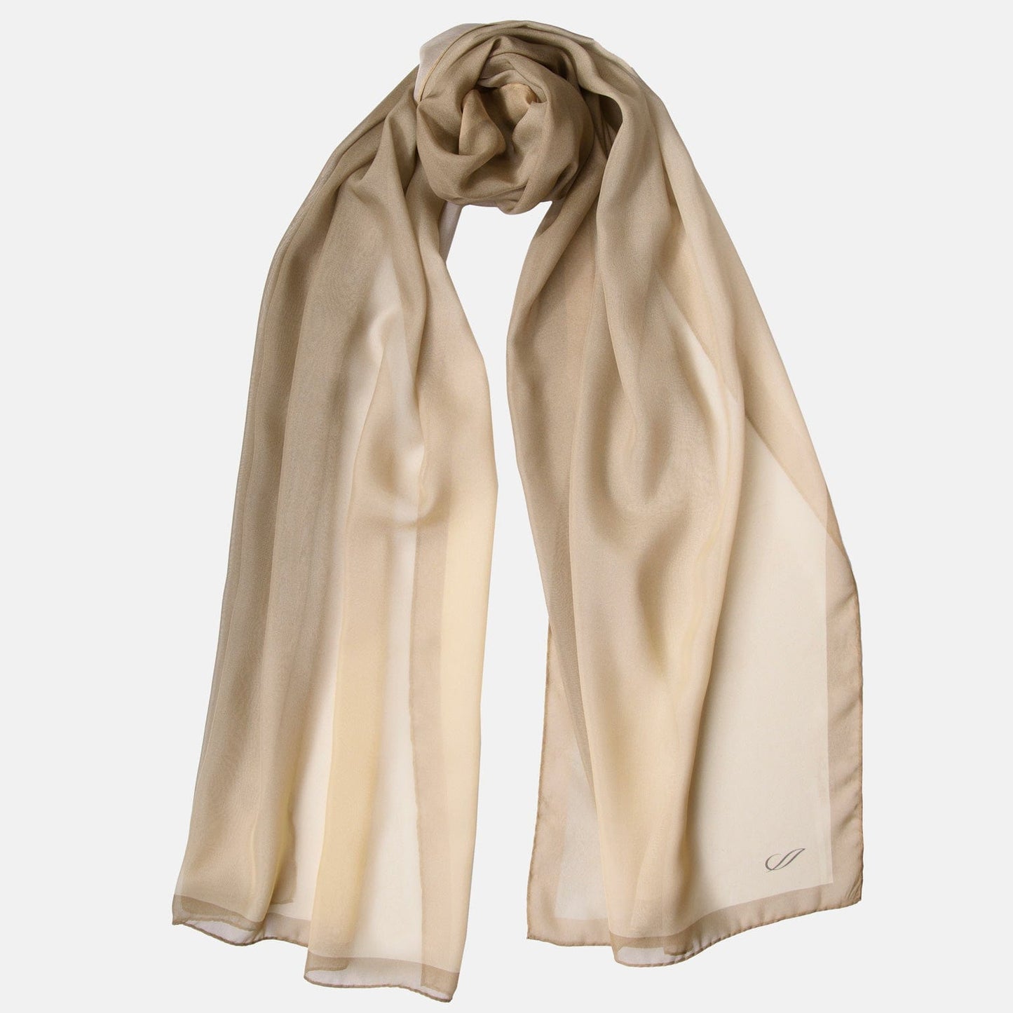 Sophia - Silk Scarf Shawl - Soft Gold/Antique Bronze - My Men's Shop