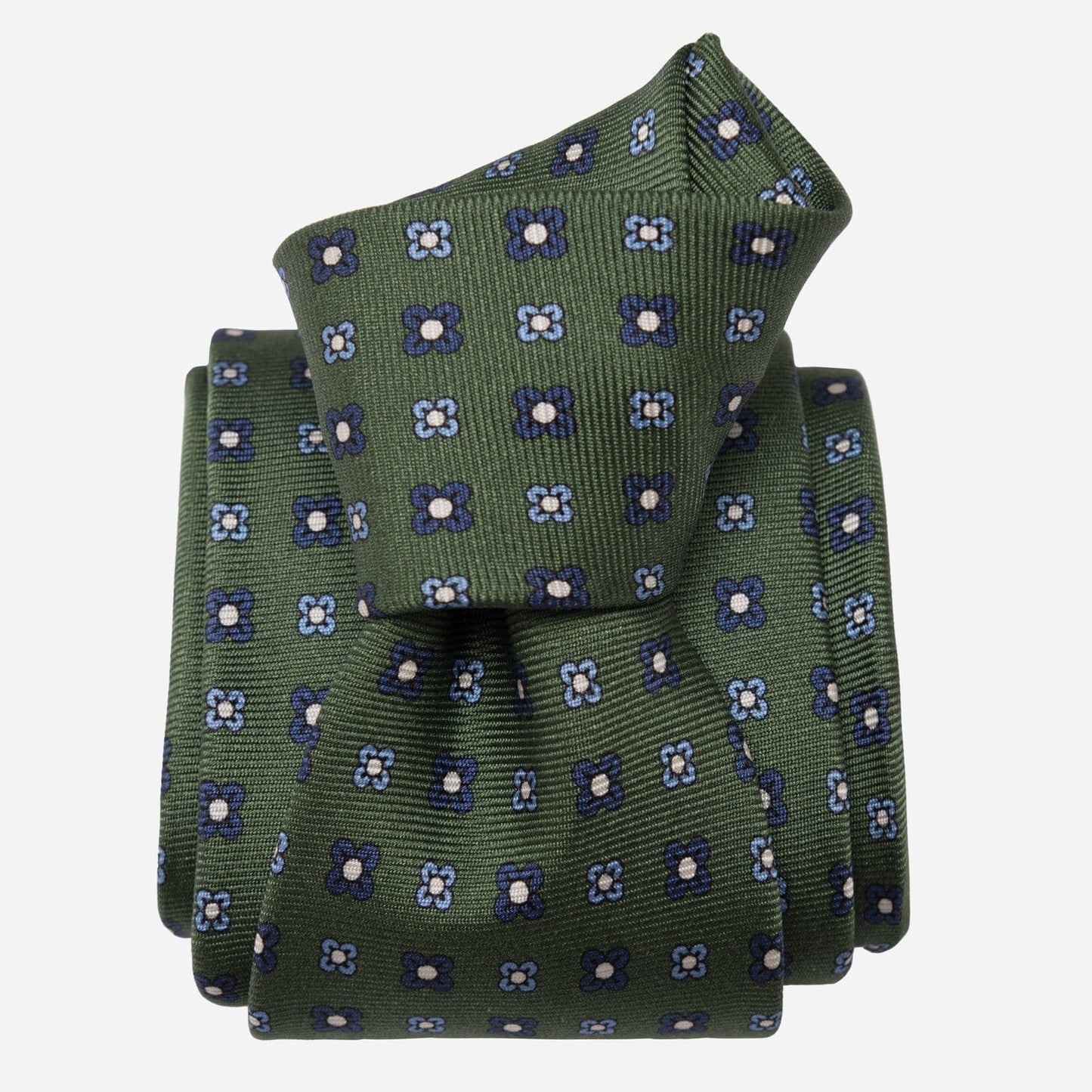 Siracusa - Printed Silk Tie - Green - My Men's Shop