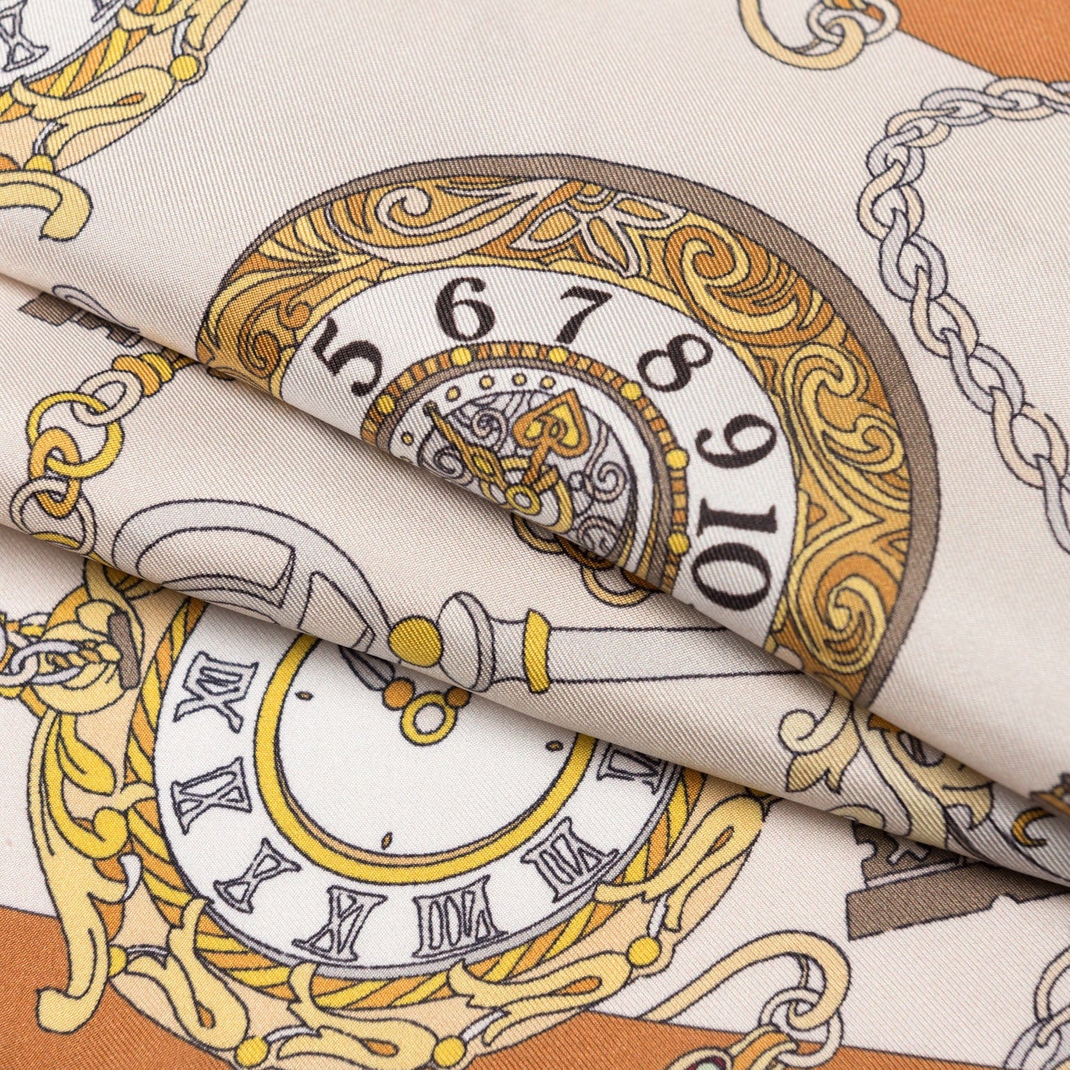 Like Clockwork - Silk Pocket Square - Beige - My Men's Shop