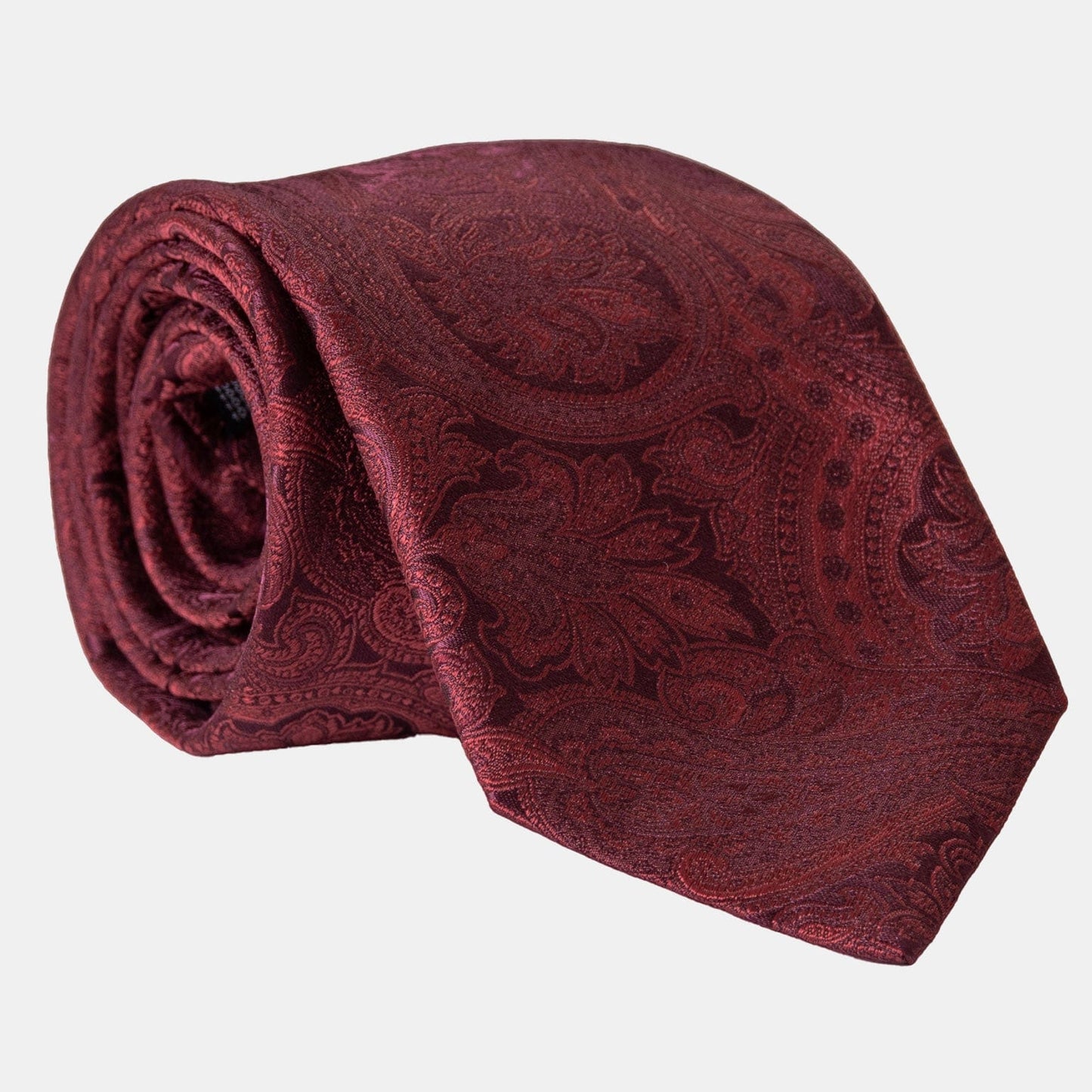 Vienna - Silk Jacquard Tie - Burgundy - My Men's Shop