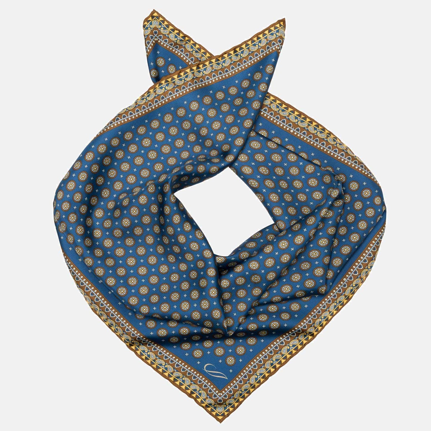 Toscana - Silk Neckerchief - Prussian Blue - My Men's Shop