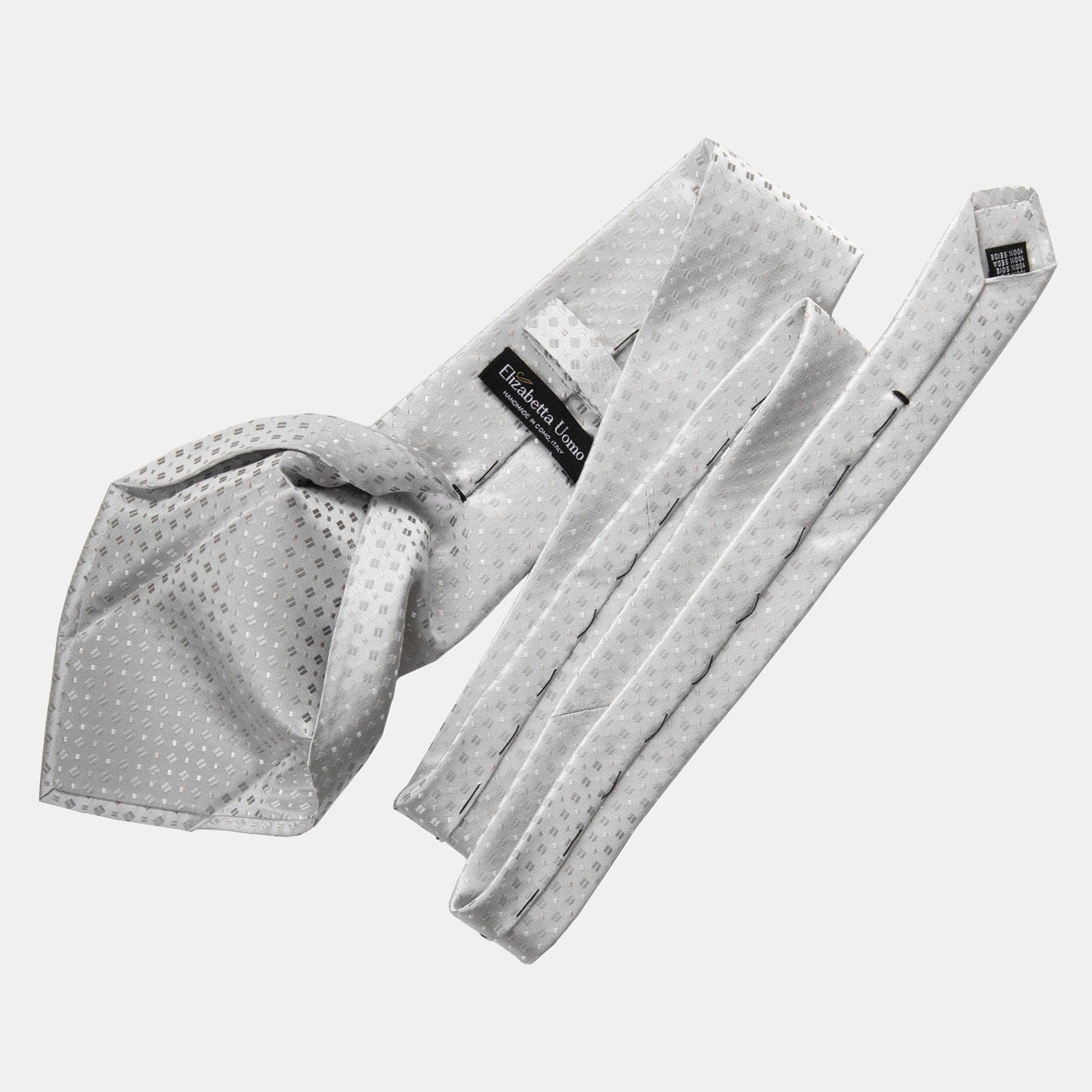 Barbera - Silk Jacquard Tie - Silver - My Men's Shop