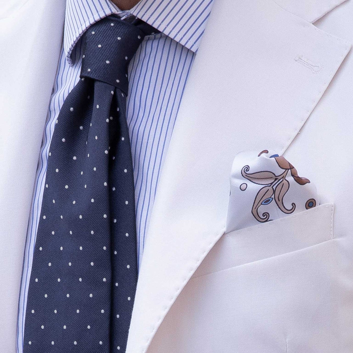 Pisa - Silk Jacquard Tie - Navy - My Men's Shop