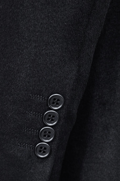 Luxury Overcoat Wool and Cashmere - Black - My Men's Shop