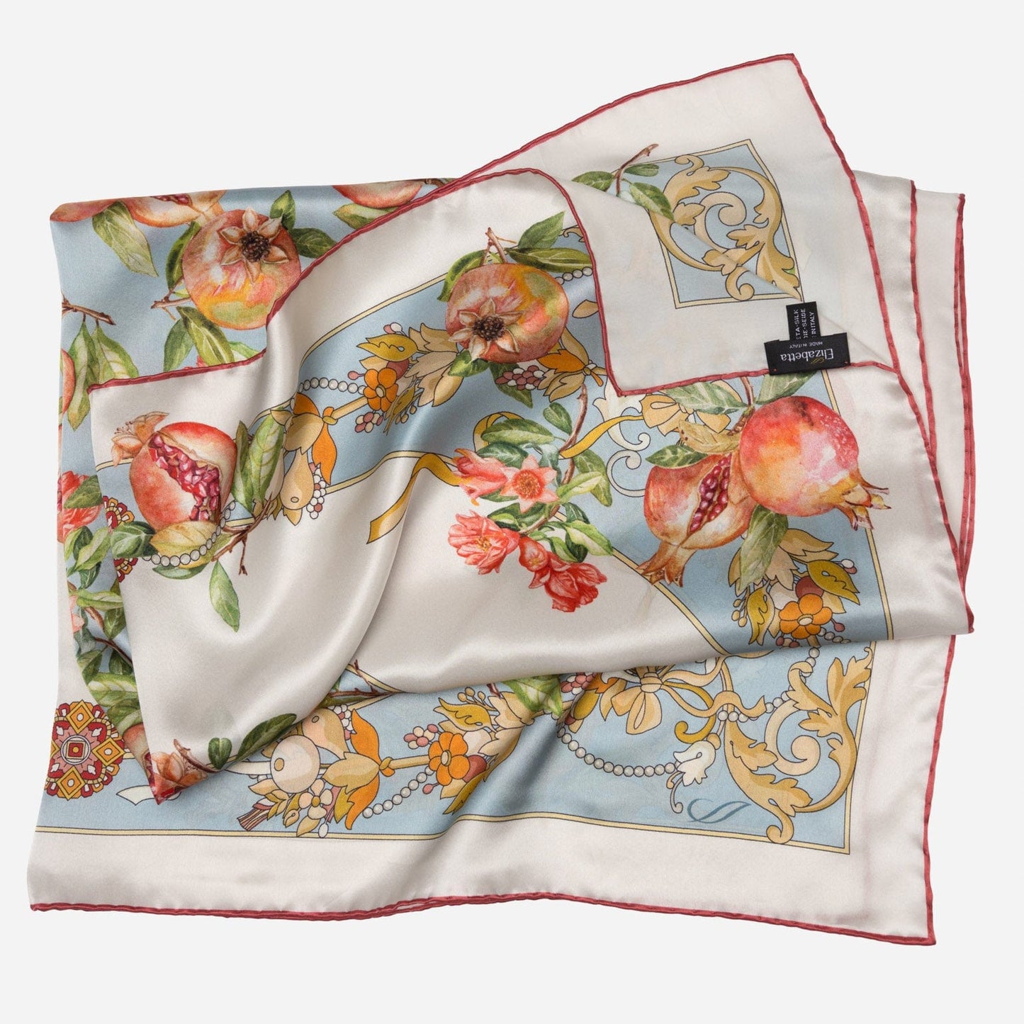 Melograno - Silk Foulard - Powder Blue