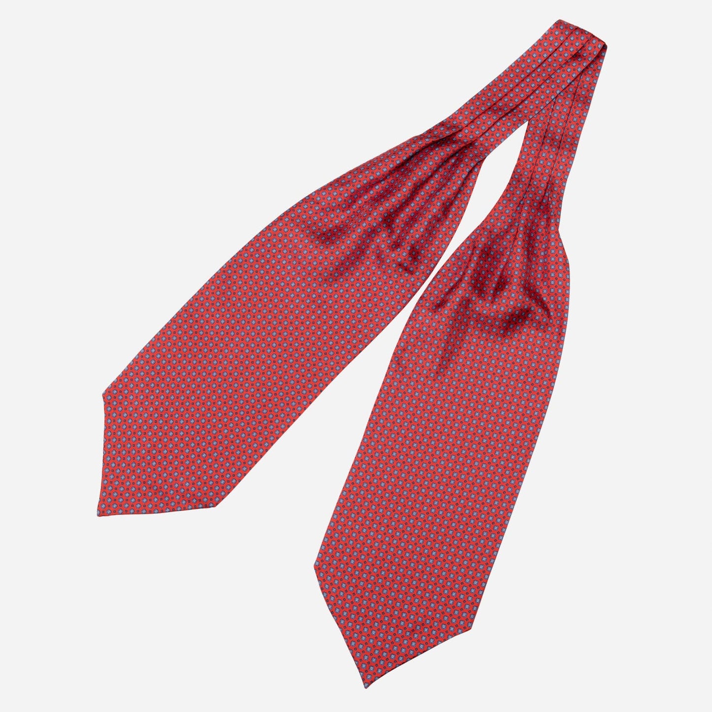 Navona - Silk Ascot Cravat Tie - Red - My Men's Shop