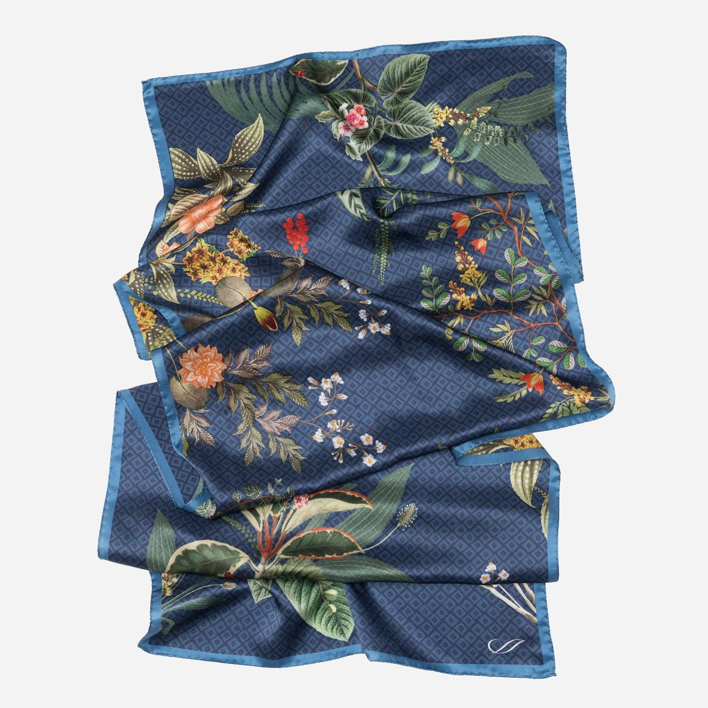 Sara - Long Silk Scarf - Blue - My Men's Shop