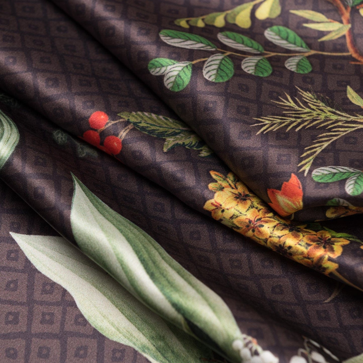 Sara - Long Silk Scarf - Chocolate - My Men's Shop