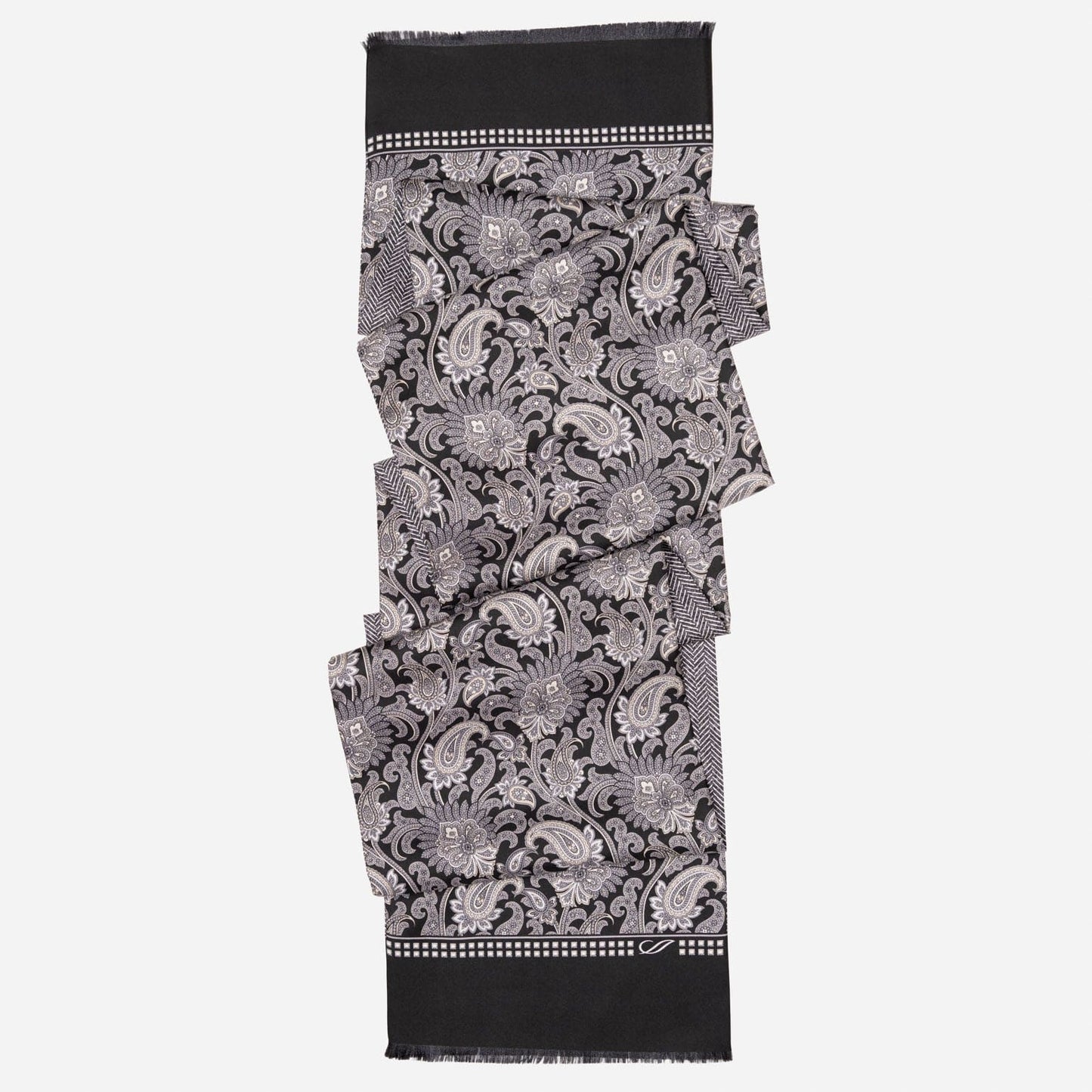 Pasquino - Reversible Silk Scarf - Black