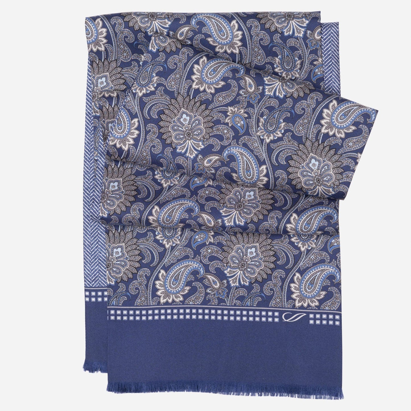 Pasquino - Reversible Silk Scarf - Navy - My Men's Shop