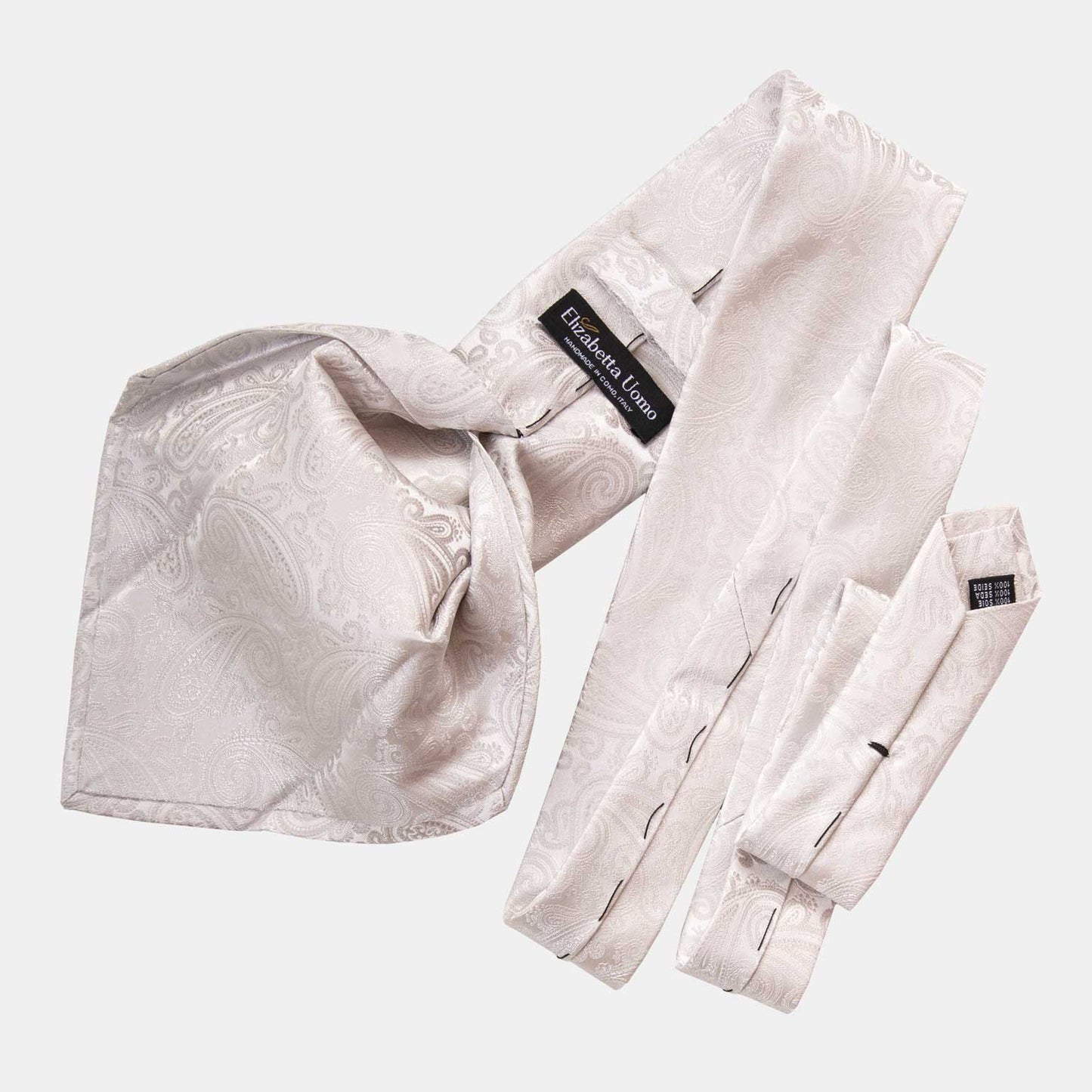 Soave - Silk Jacquard Tie - Silver Pearl - My Men's Shop