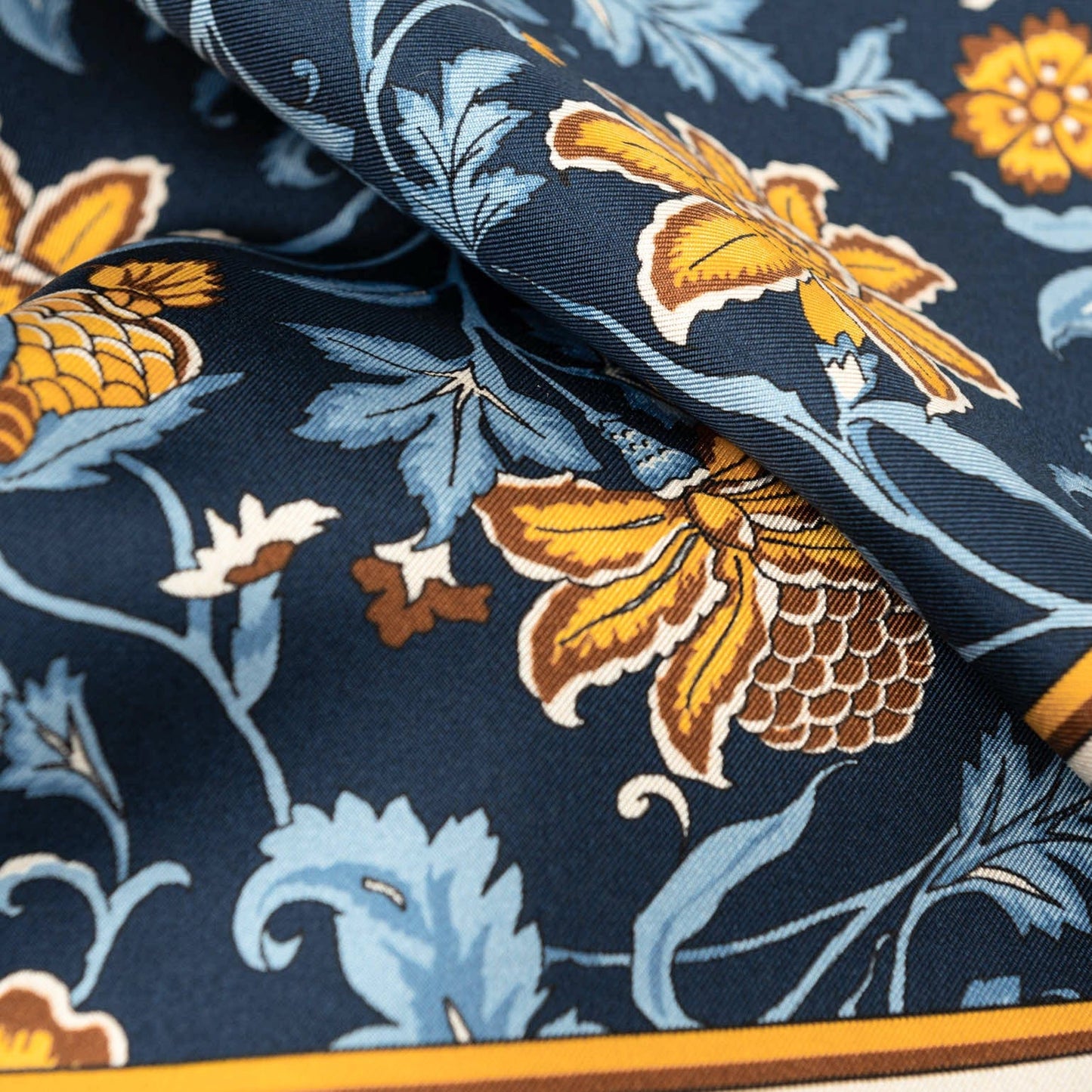 Carrara - Silk Neckerchief - Navy & Mustard - My Men's Shop