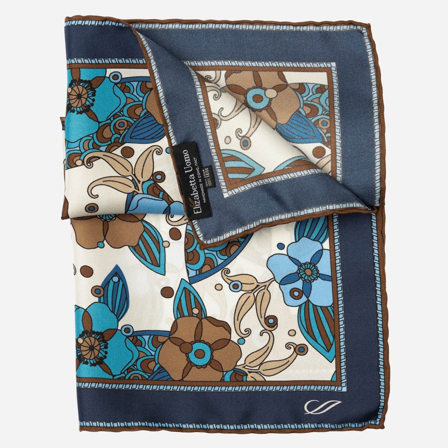 Martino - Silk Pocket Square - Blue - My Men's Shop