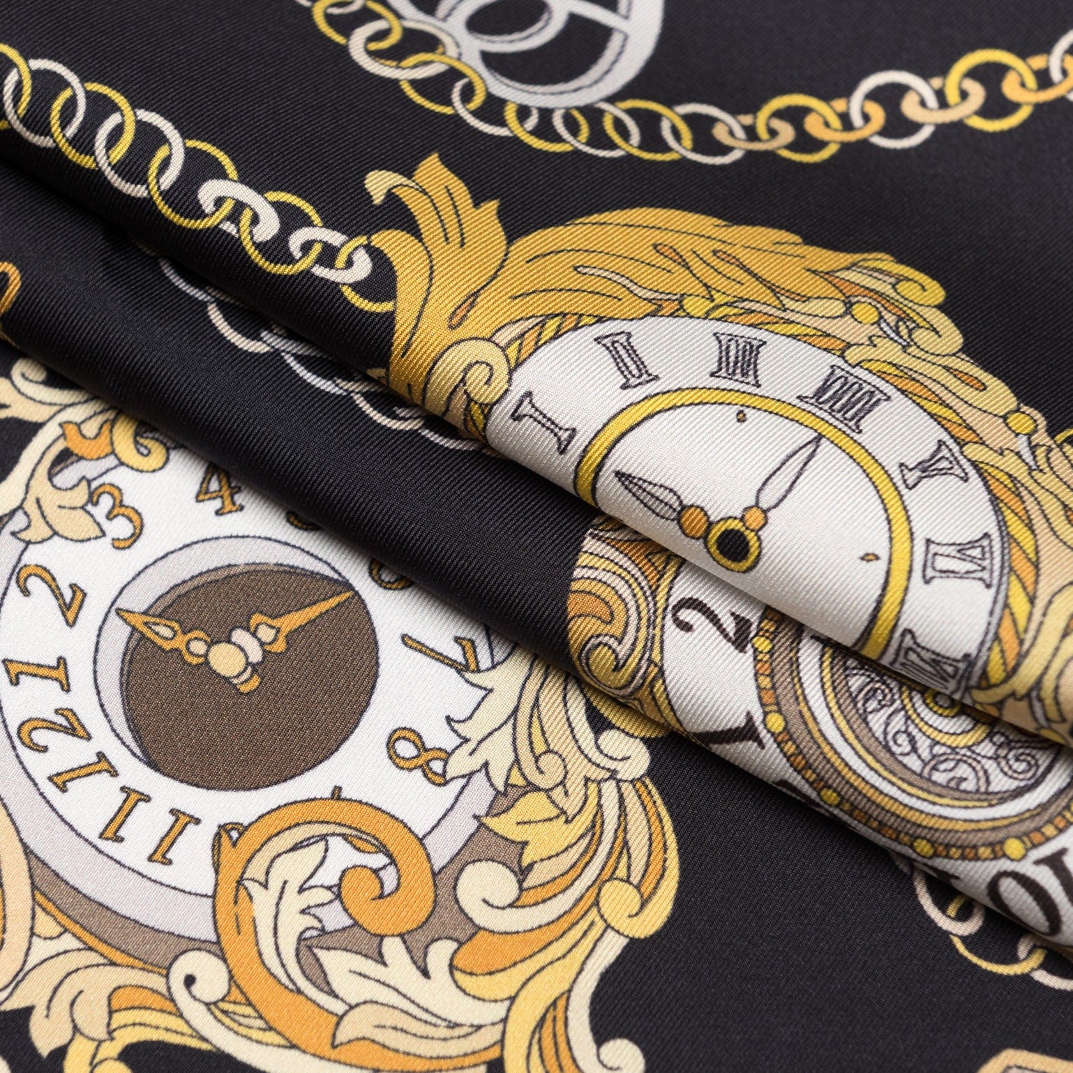 Like Clockwork - Silk Pocket Square - Black - My Men's Shop