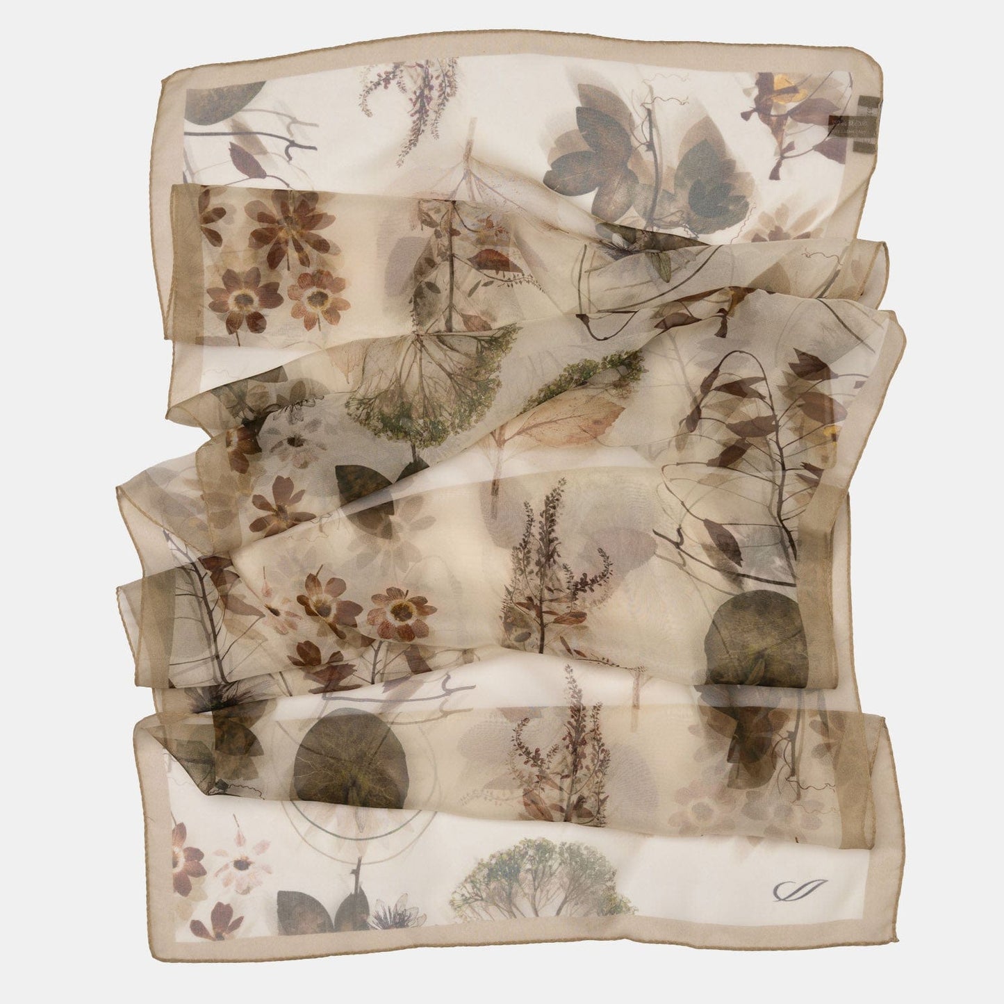 Botanica - Long Silk Scarf - Beige - My Men's Shop