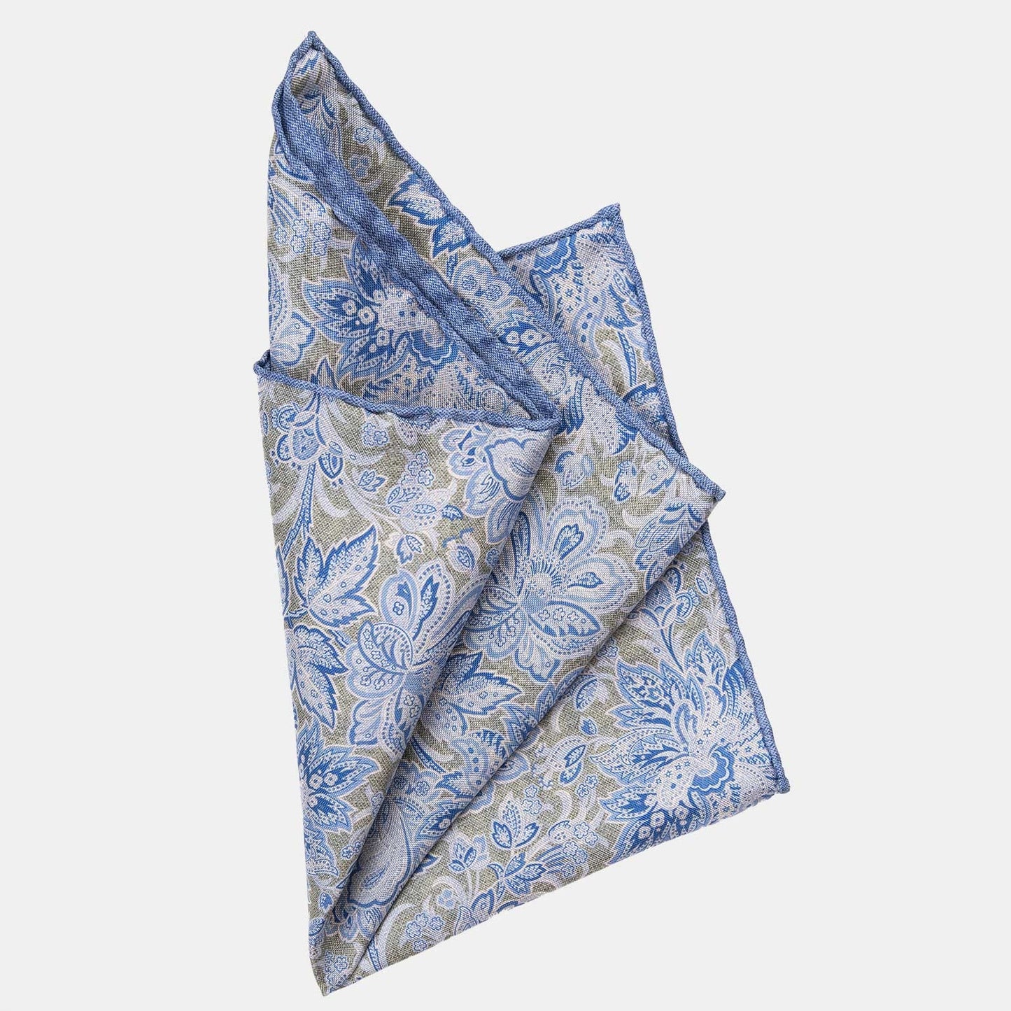 Assisi - Double Sided Silk Pocket Square - Sky Blue - My Men's Shop