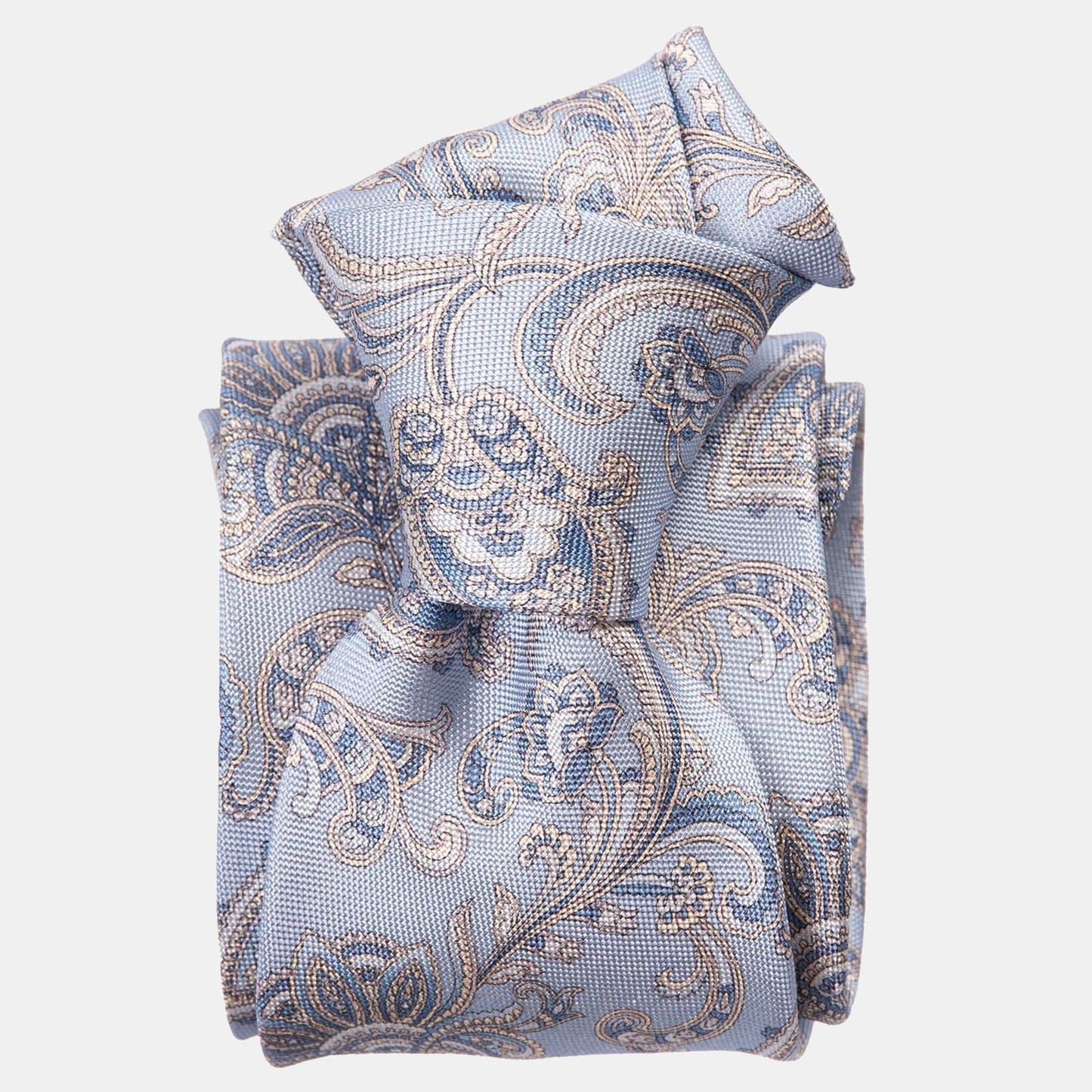 Novara - Printed Silk Tie - Sky Blue - My Men's Shop