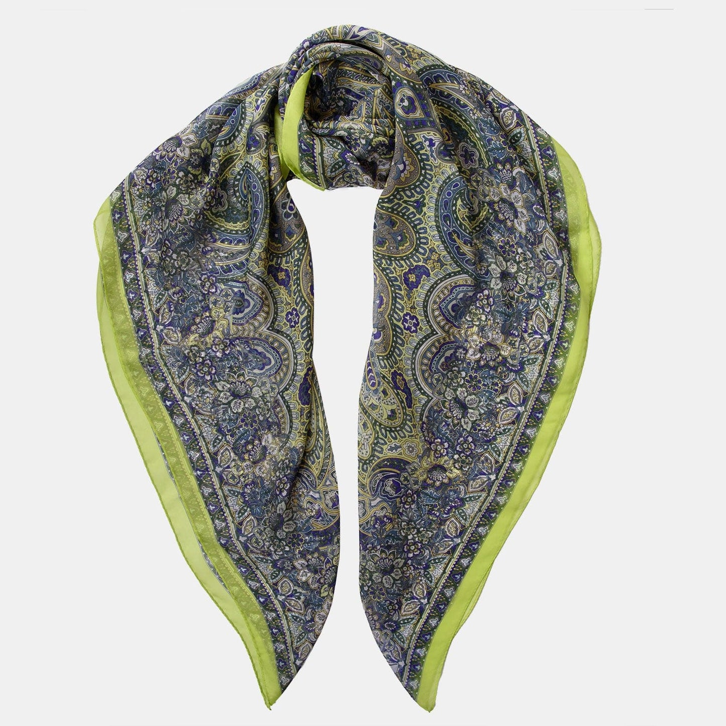 Helena - Silk Scarf Shawl - Green