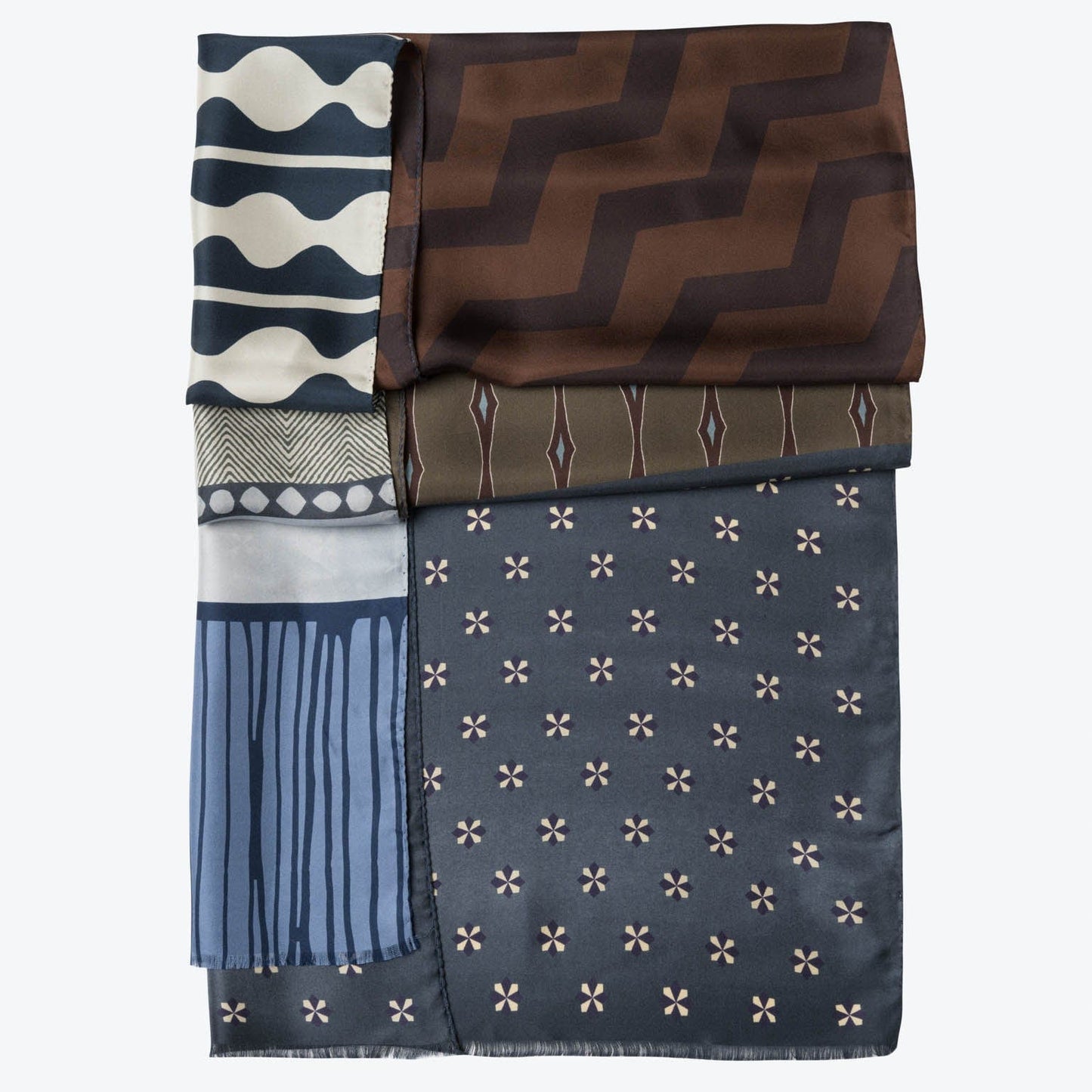 Atri - Long Silk Scarf- Blue - My Men's Shop