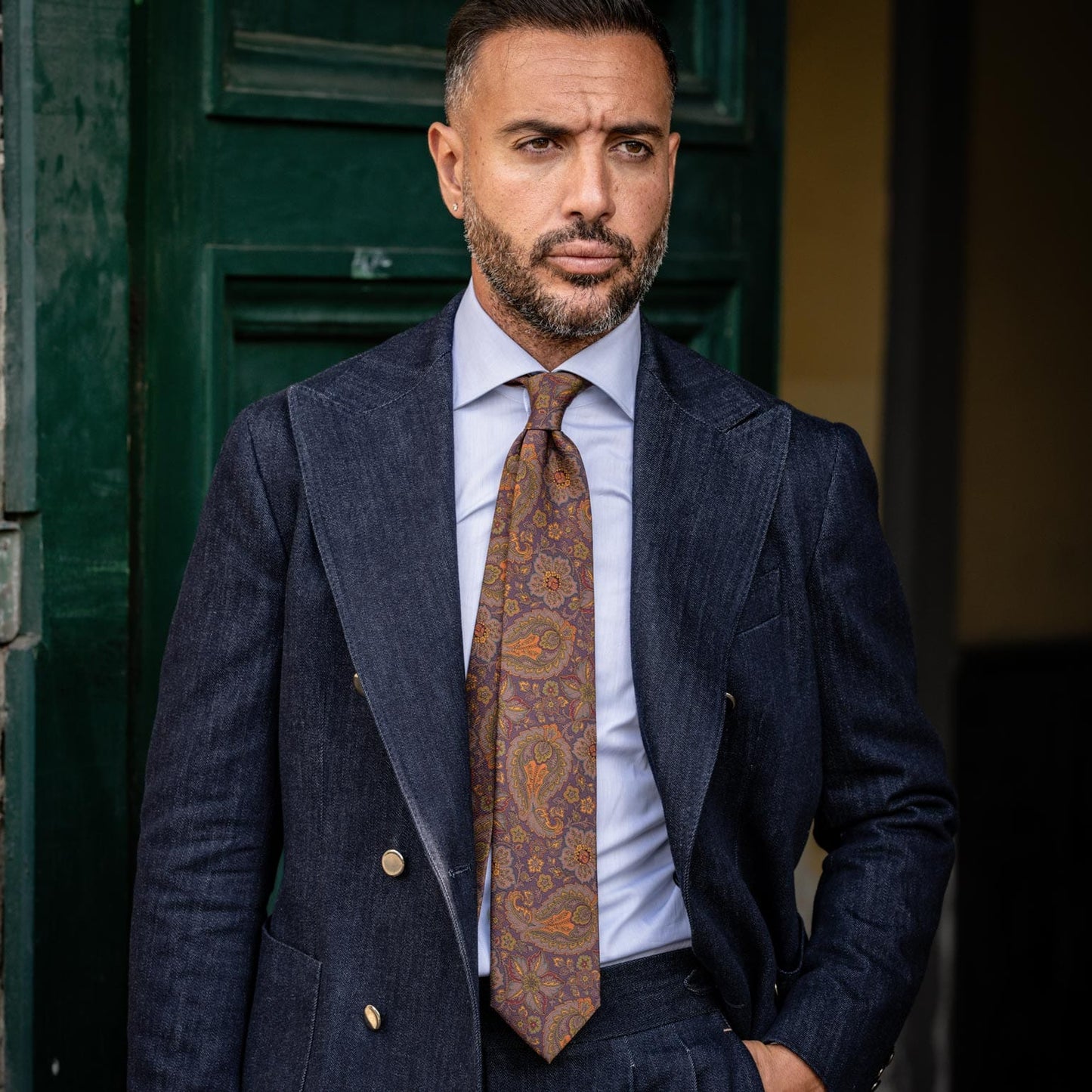 Trevi - Printed Madder Silk Tie - Plum - My Men's Shop