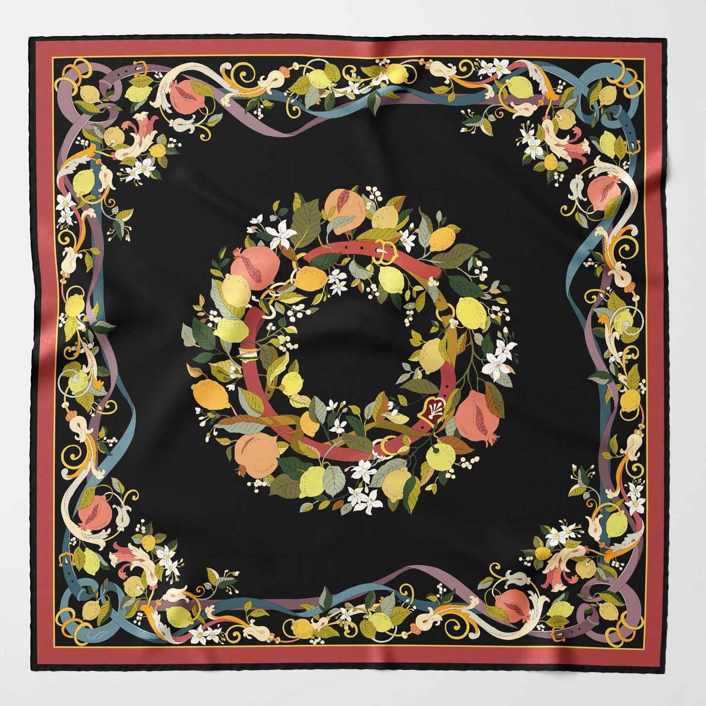 Anthea - Silk Foulard - Black - My Men's Shop