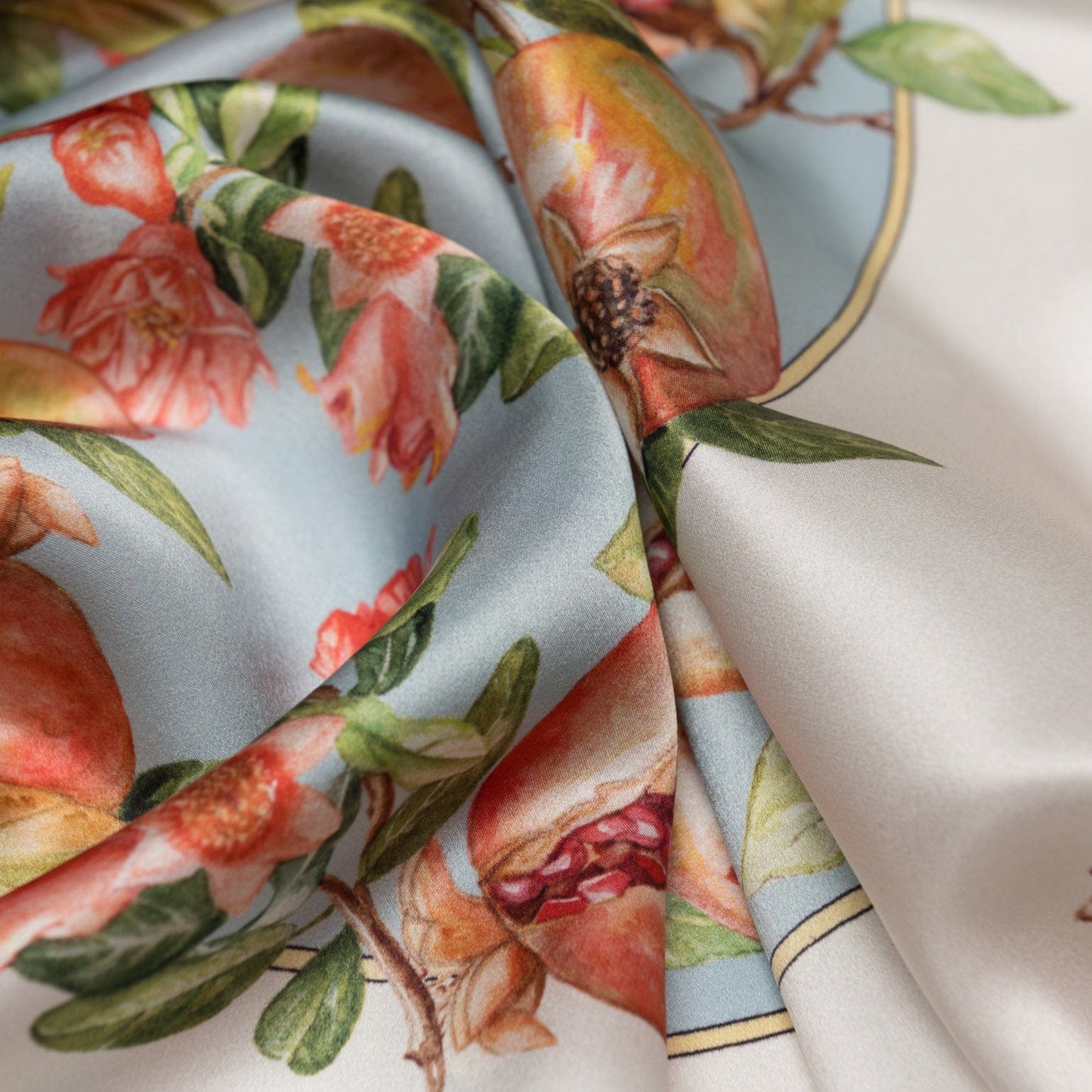 Melograno - Silk Foulard - Powder Blue