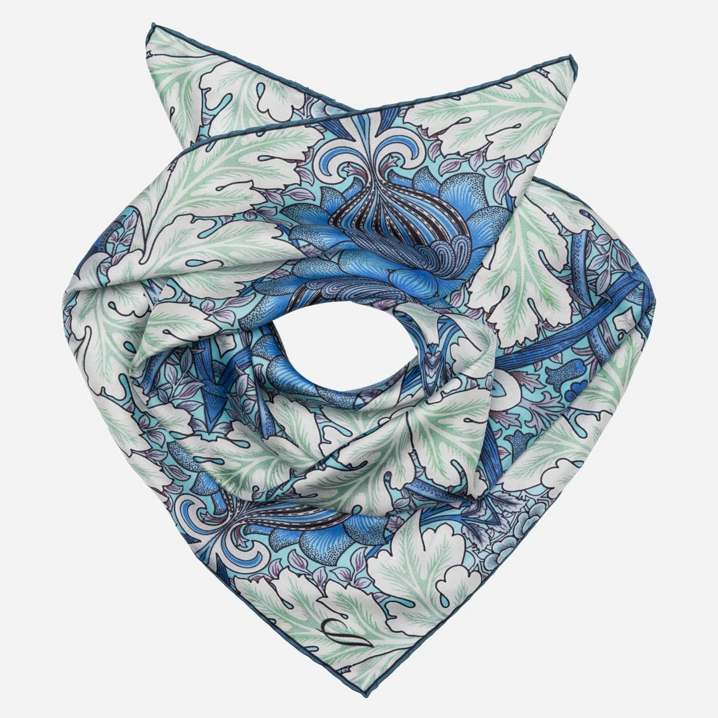 St. James - Silk Neckerchief - Blue and Mint - My Men's Shop