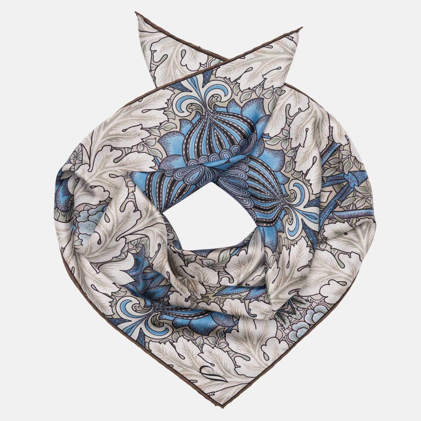 St. James - Silk Neckerchief - Blue and Tan - My Men's Shop