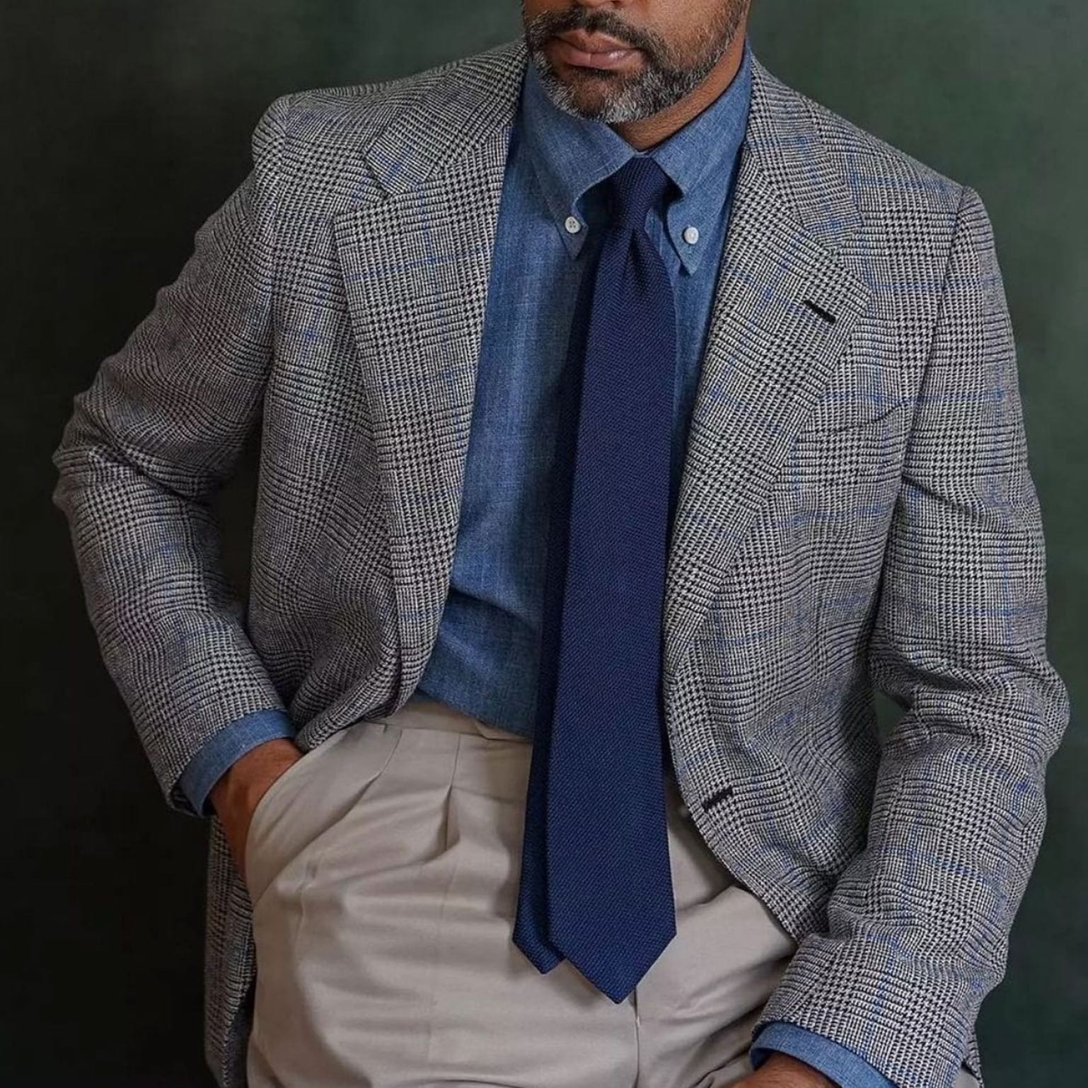 Marino - Navy Blue Silk Grenadine Tie - My Men's Shop