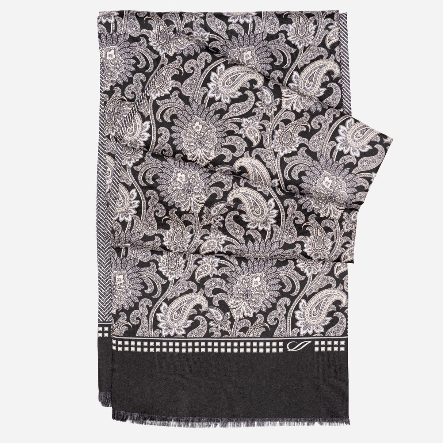 Pasquino - Reversible Silk Scarf - Black